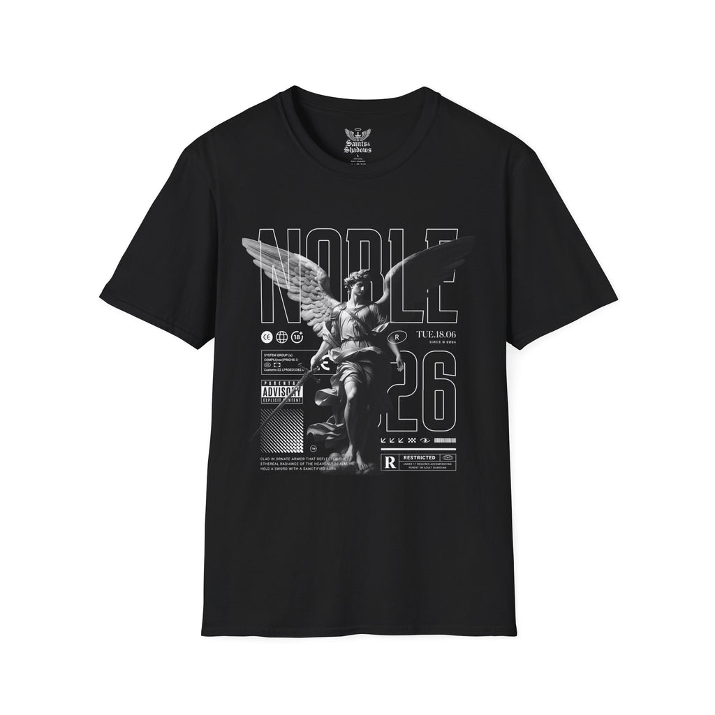 Saints and Shadows - Noble, Angelic Artwork Unisex Softstyle T-Shirt, Casual Wear