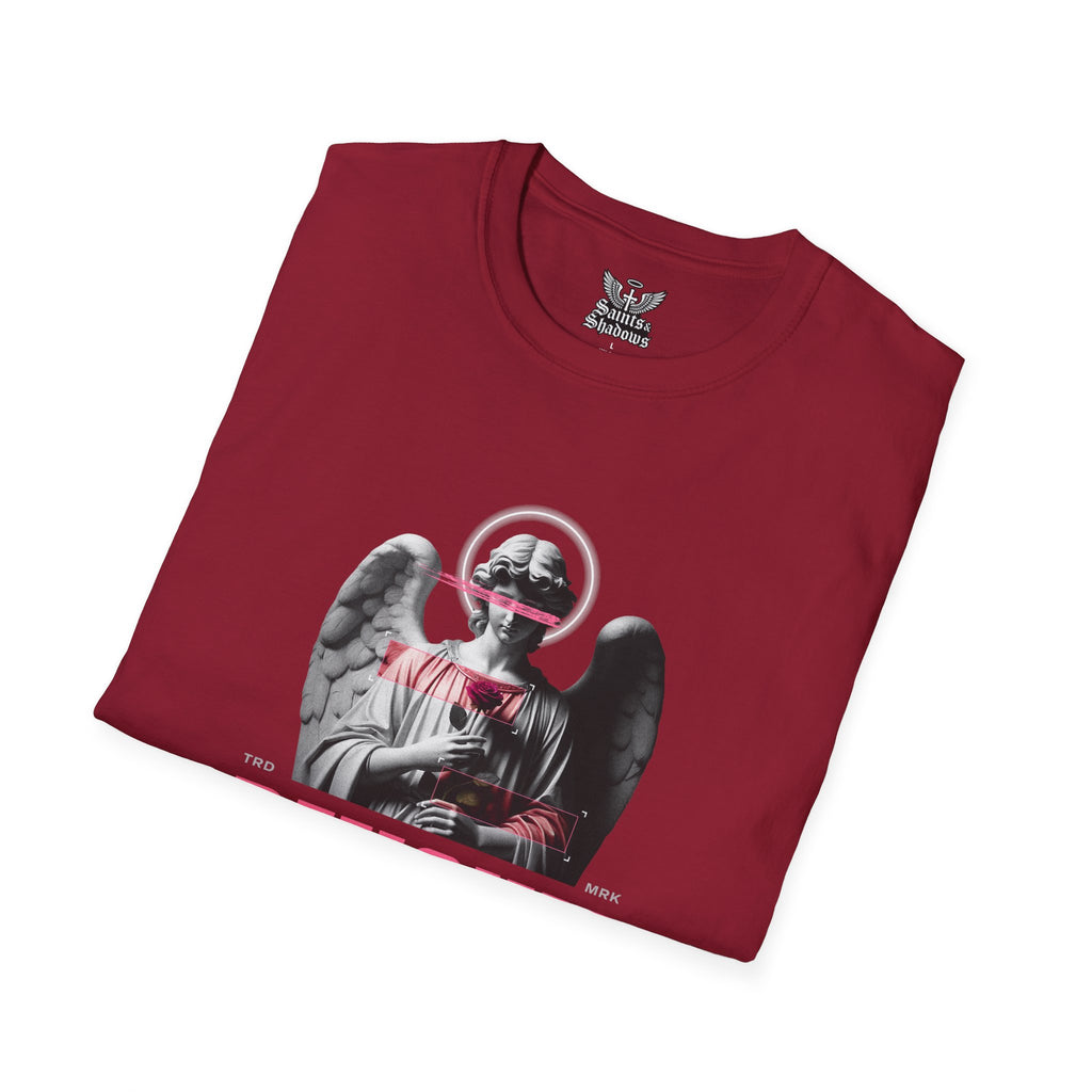 Saints and Shadows - Pensive, Angelic Artwork Unisex Softstyle T-Shirt, Casual Wear
