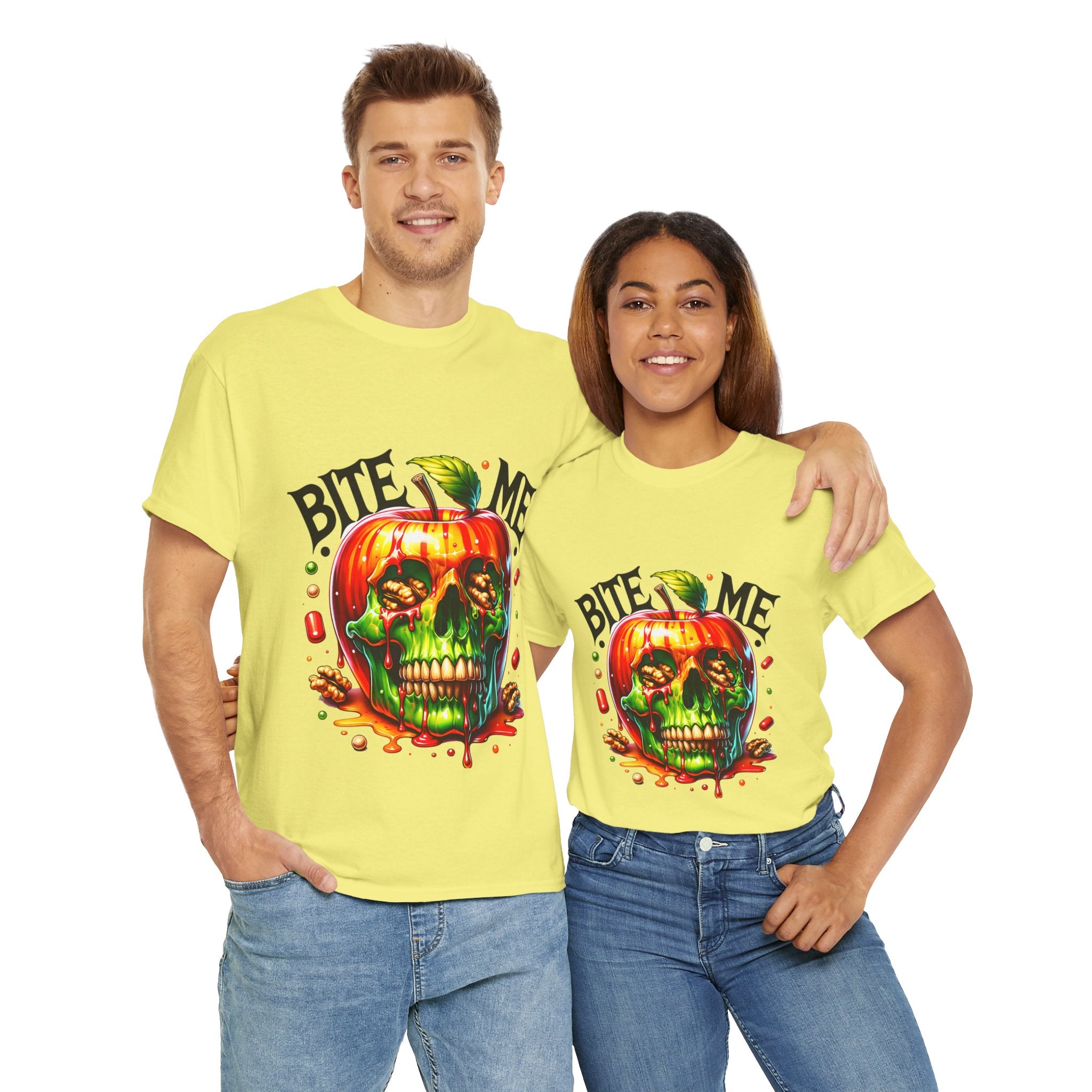 Bite Me Skull T-Shirt, Fun Graphic Tee, Halloween Costume Top, Trendy Casual Wear, Unique Gift Idea for Friends