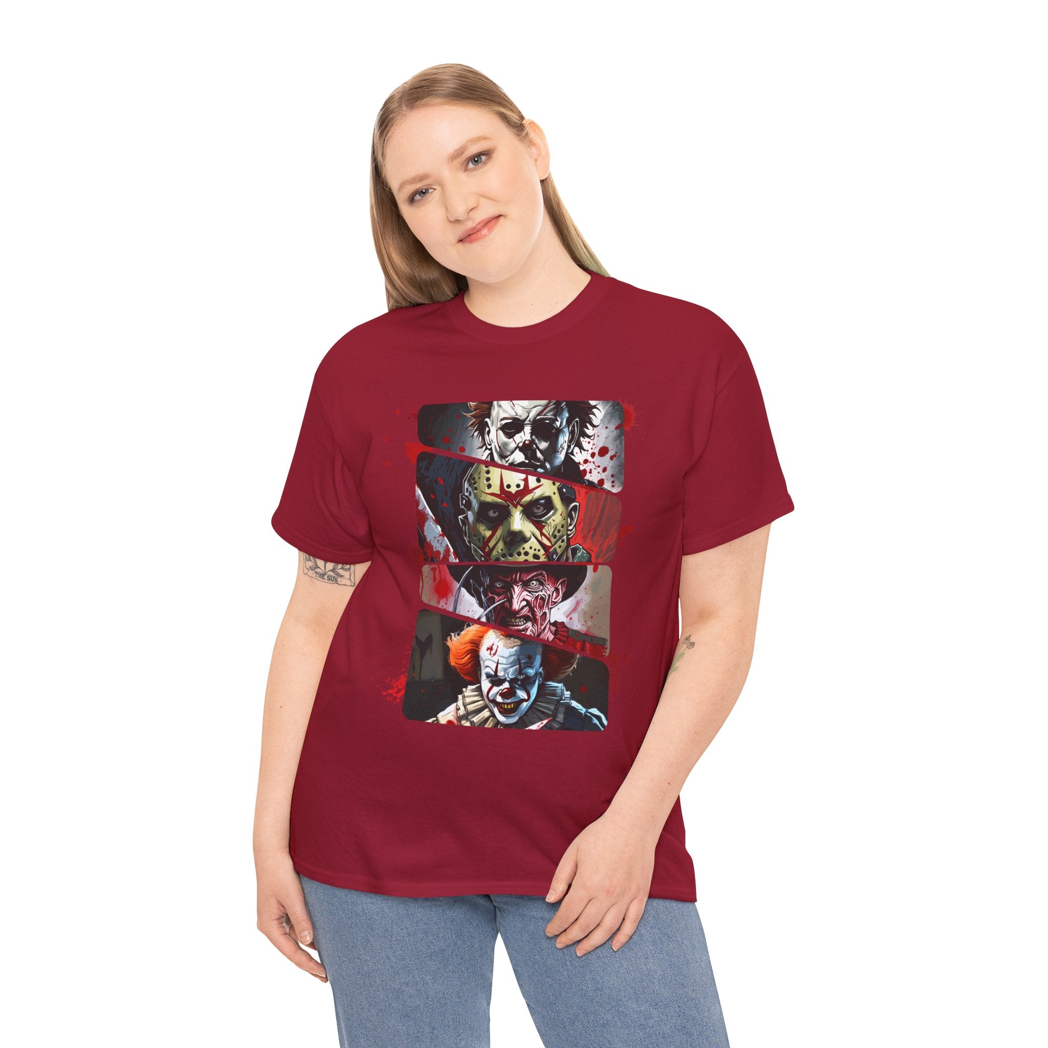 Horror Legends Horror Graphic Tee, Unisex Cotton Shirt, Halloween Costume, Horror Movie Gift, Spooky T-Shirt, Horror Fan Apparel