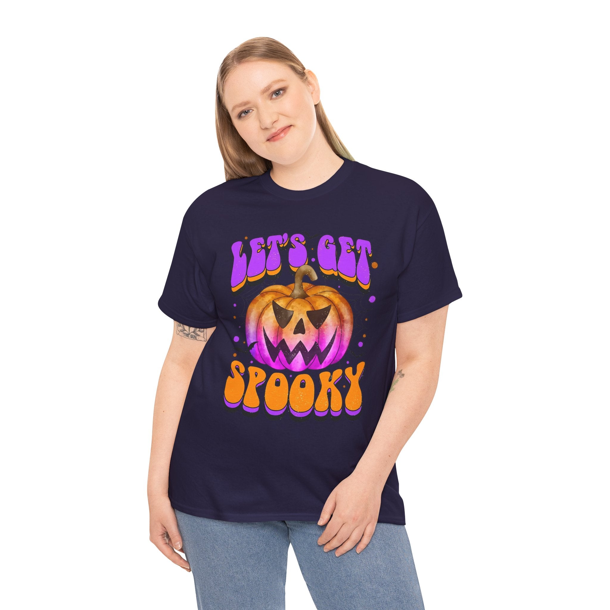 Halloween Spooky Pumpkin Tee, Unisex Cotton Shirt, Halloween Costume, Fall Festivities, Trick or Treat