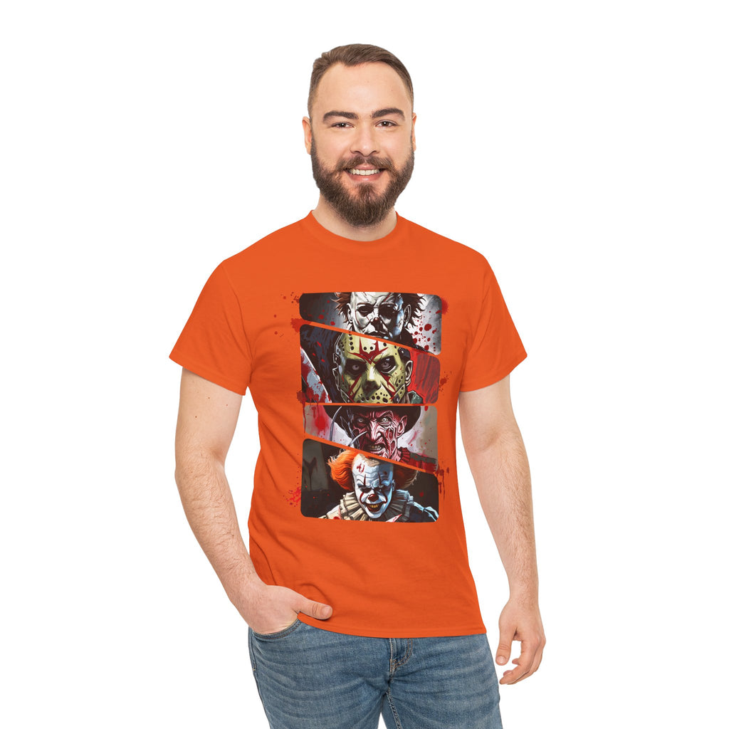 Horror Legends Horror Graphic Tee, Unisex Cotton Shirt, Halloween Costume, Horror Movie Gift, Spooky T-Shirt, Horror Fan Apparel