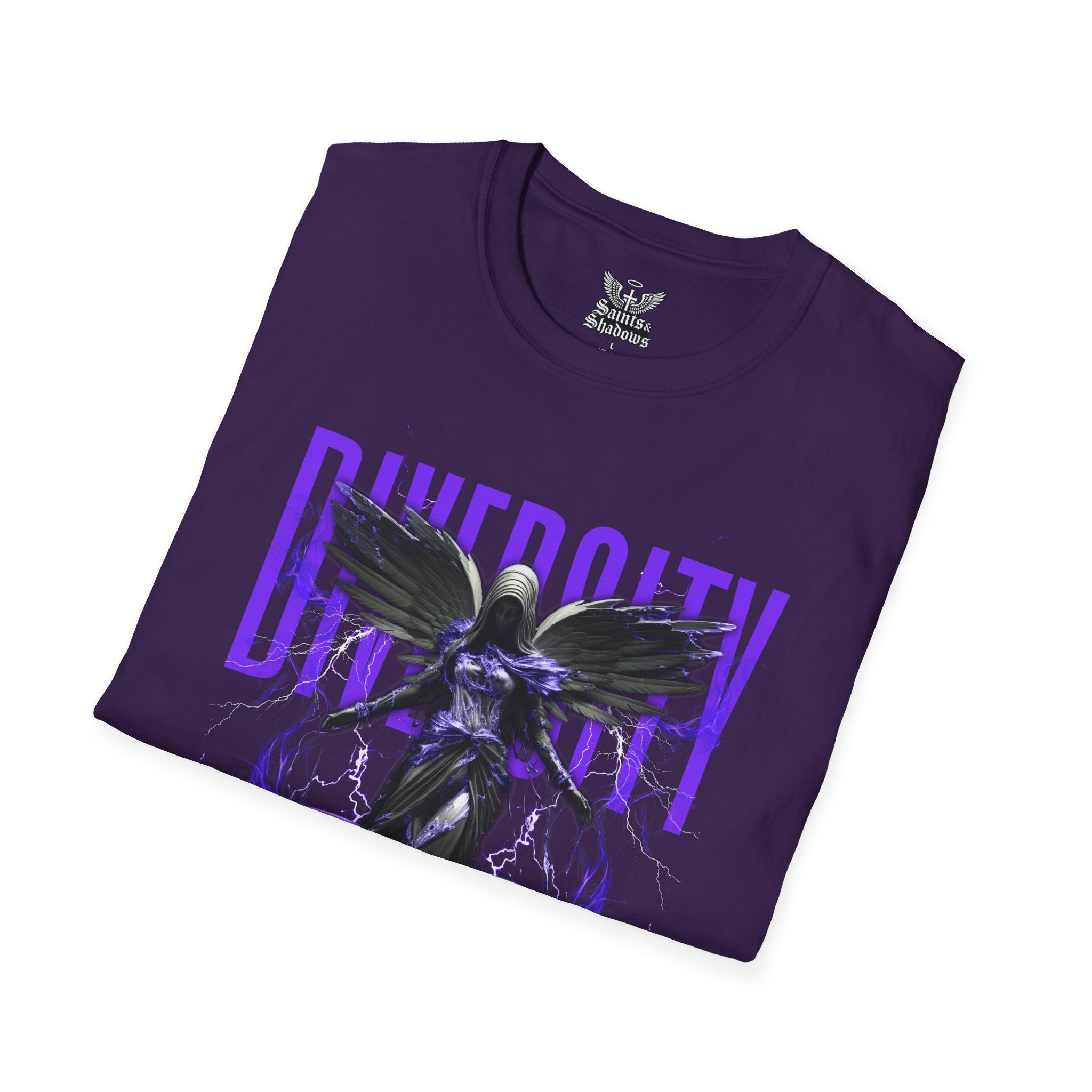 Saints and Shadows - Diversity, Angelic Artwork Unisex Softstyle T-Shirt, Casual Wear