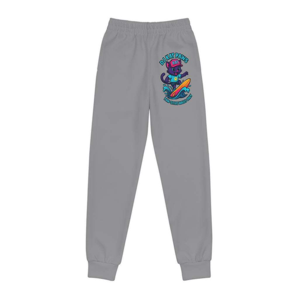 DJ KAT PAWS Paw-sitive Waves Only, Youth Joggers, Stay Cool, Play Safe, Be You, Casual Wear, Kids Activewear
