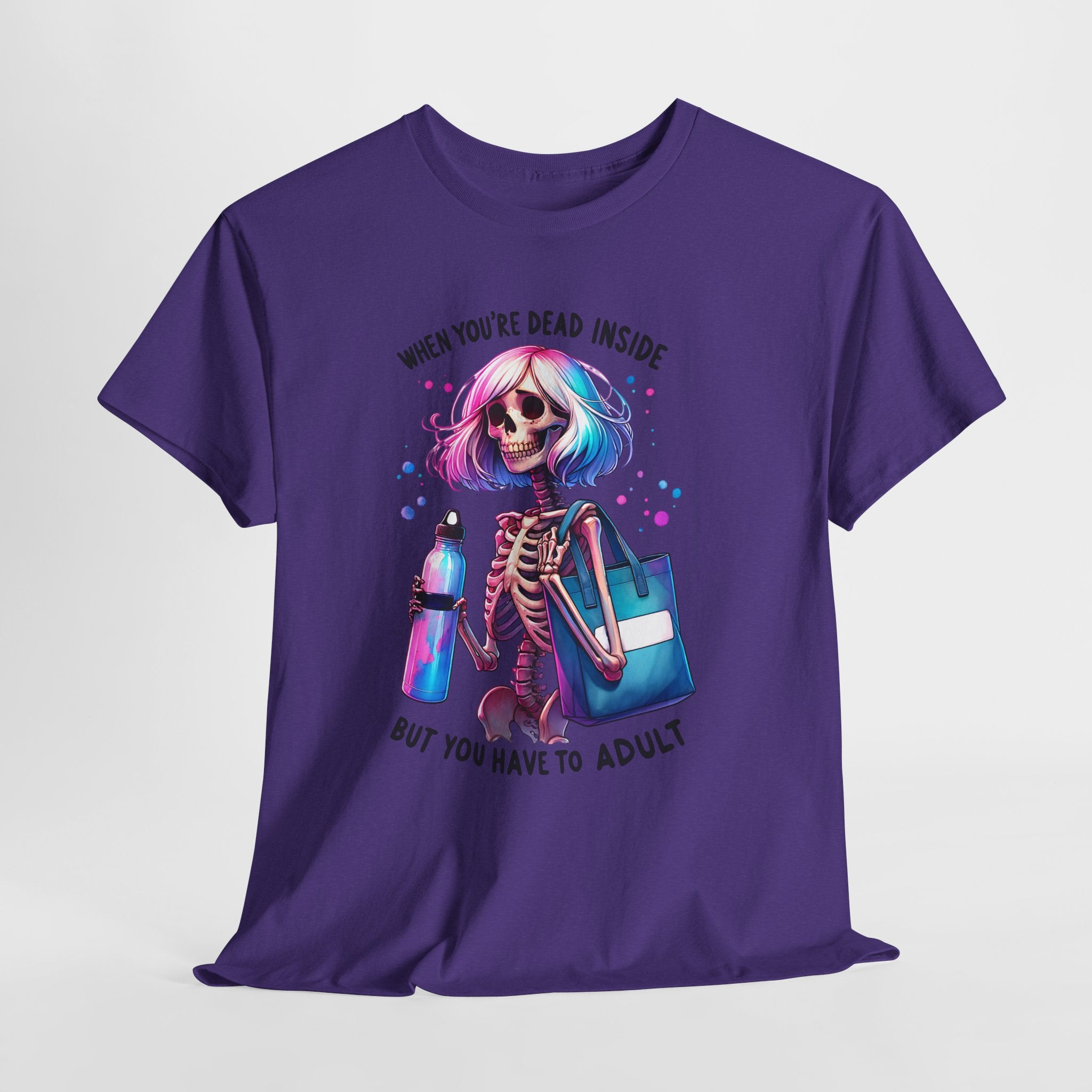 When you're dead onside, Whimsical Skeleton Tee, Funny Graphic Shirt, Perfect for Halloween, Unique Gift Idea, Casual Wear, Everyday Humor