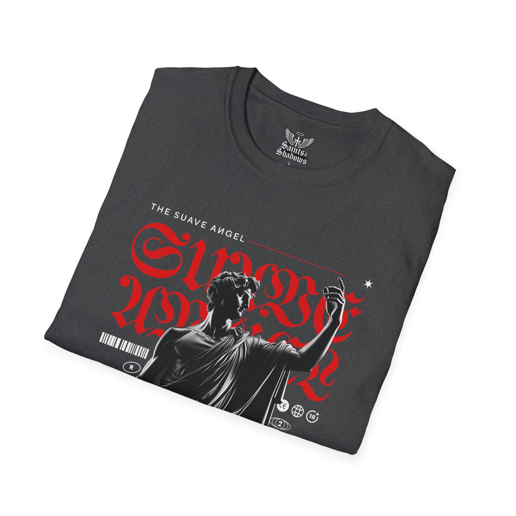 Saints and Shadows - The Suave Angel, Angelic Artwork Unisex Softstyle T-Shirt, Casual Wear