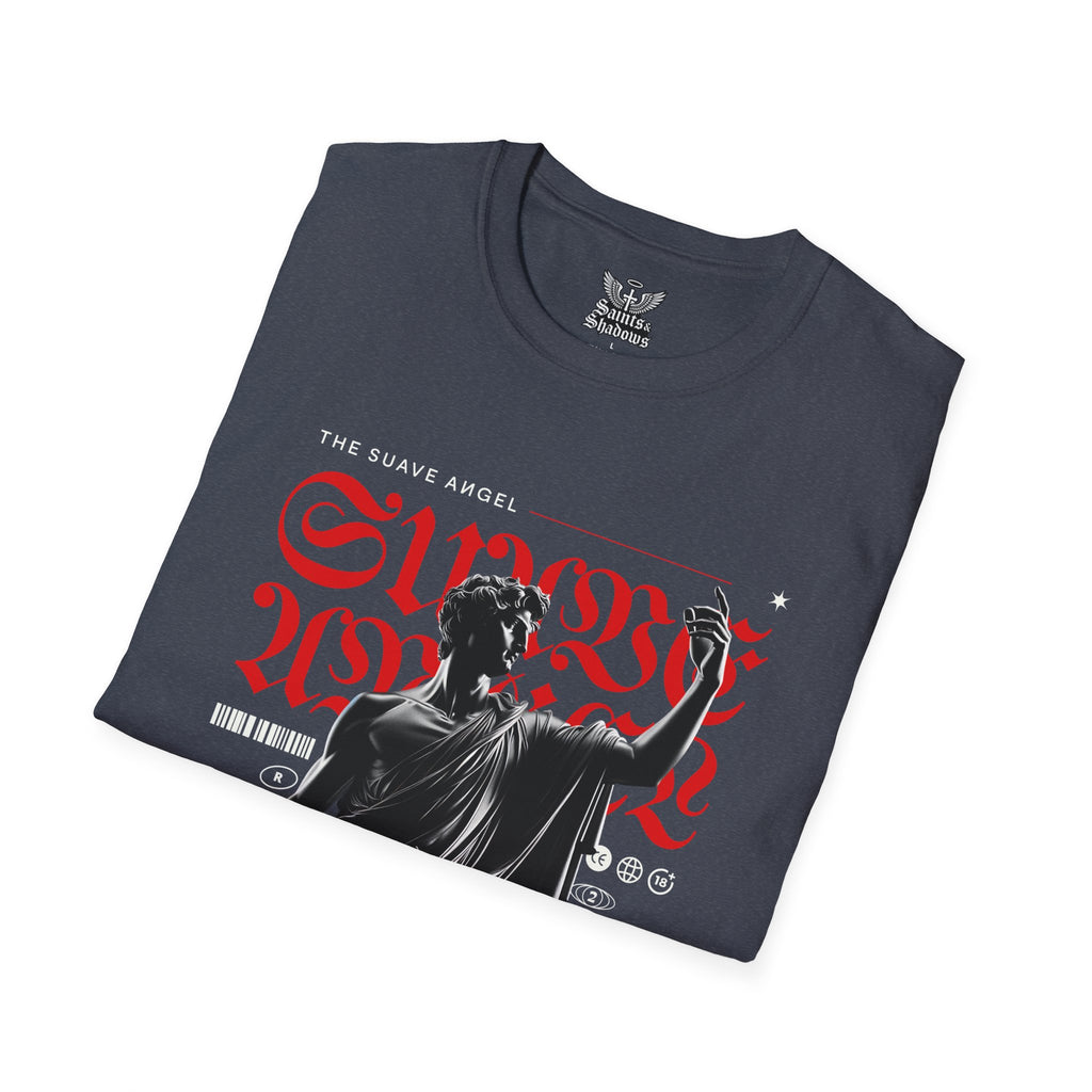 Saints and Shadows - The Suave Angel, Angelic Artwork Unisex Softstyle T-Shirt, Casual Wear