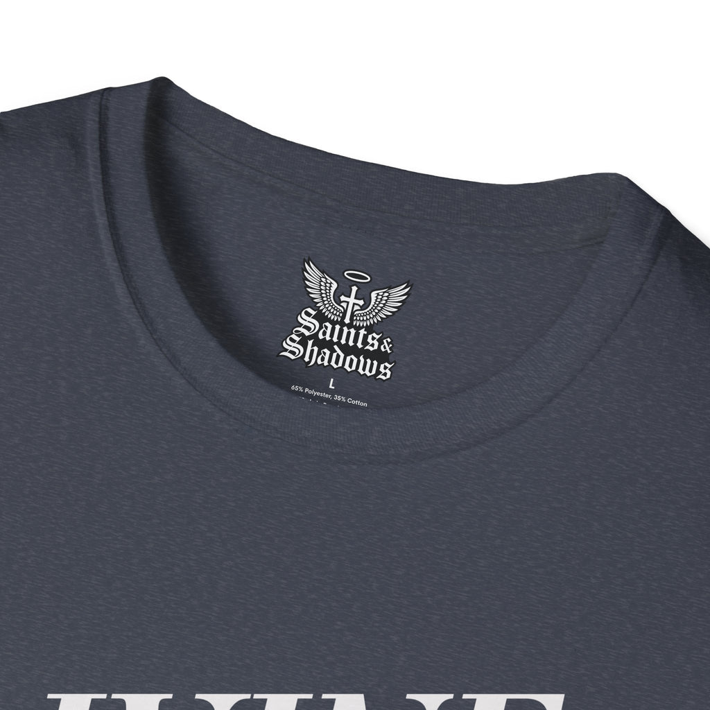Saints and Shadows - Divine, Angelic Artwork Unisex Softstyle T-Shirt, Casual Wear