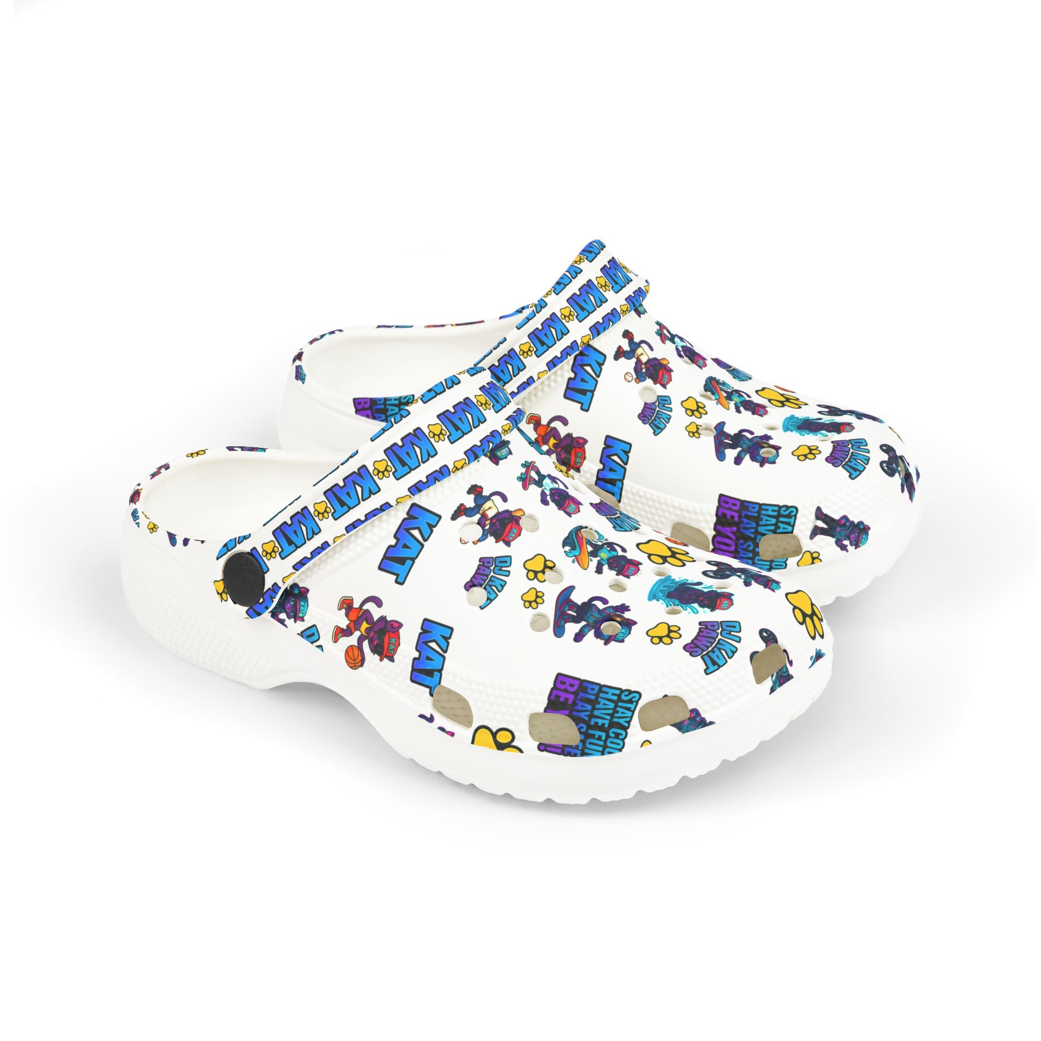 DJ Kat Paws Kids' Clogs | Fun EVA Foam Shoes for Playful Days, Summer Outfits, Birthday Gifts, Playtime Essentials