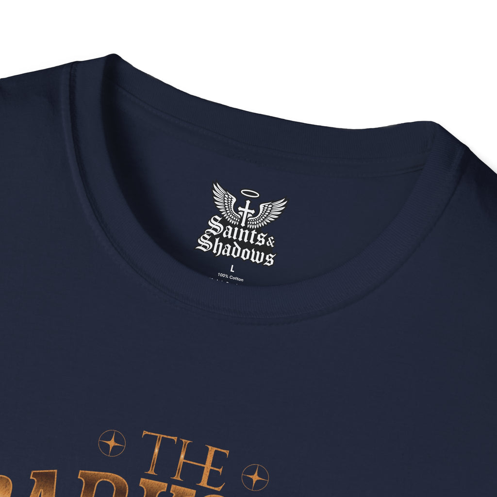 Saints and Shadows - The Darkside of Money, Angelic Artwork Unisex Softstyle T-Shirt, Casual Wear