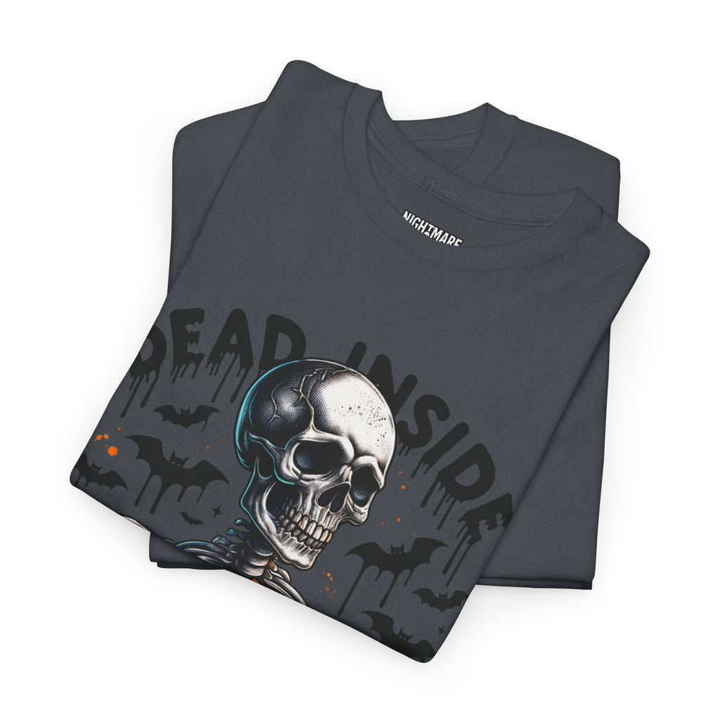 Dead Inside, Spooky Season Tee, Unisex Heavy Cotton T-Shirt, Halloween Shirt, Fun Casual Wear, Graphic Tee, Gift for Halloween Lovers