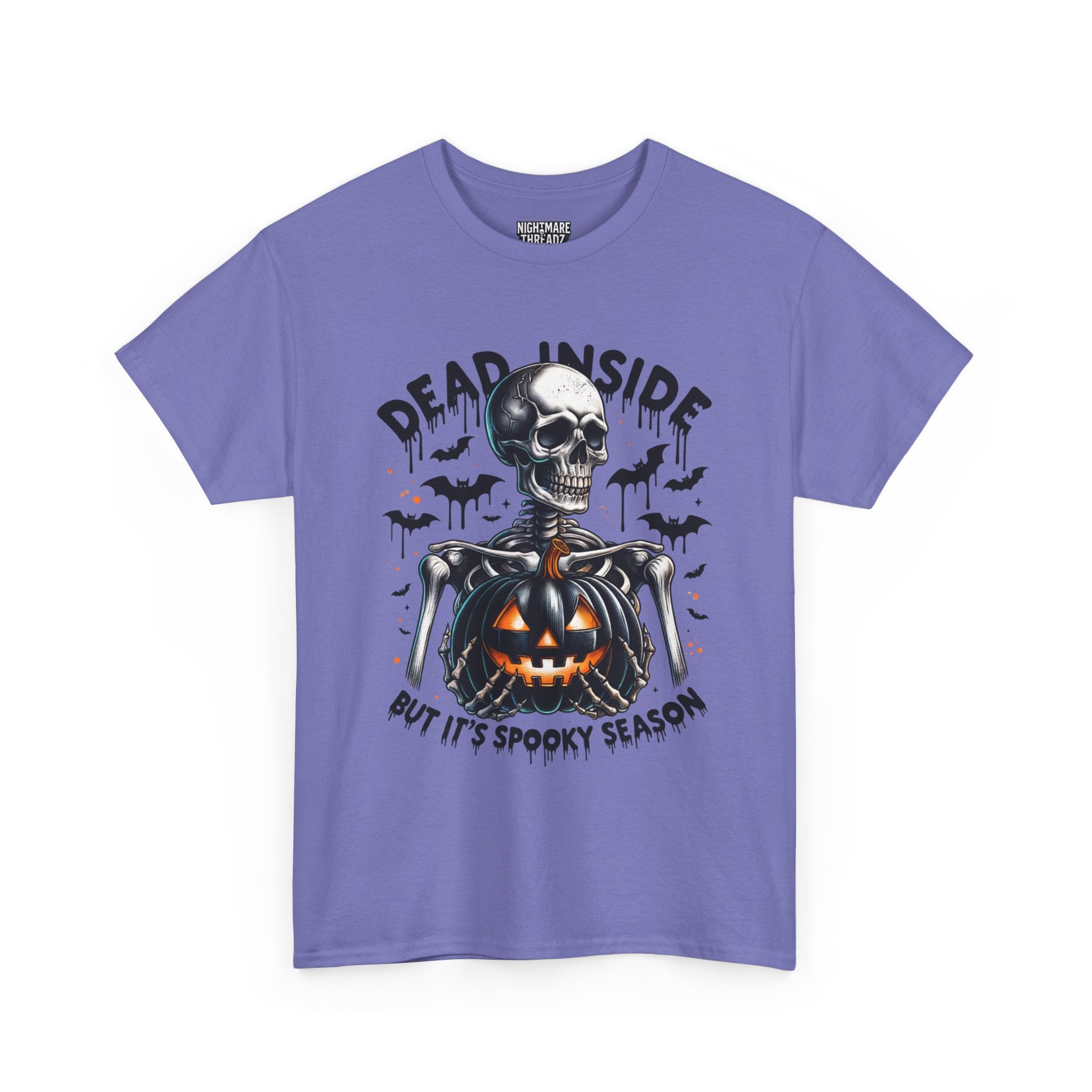 Dead Inside, Spooky Season Tee, Unisex Heavy Cotton T-Shirt, Halloween Shirt, Fun Casual Wear, Graphic Tee, Gift for Halloween Lovers