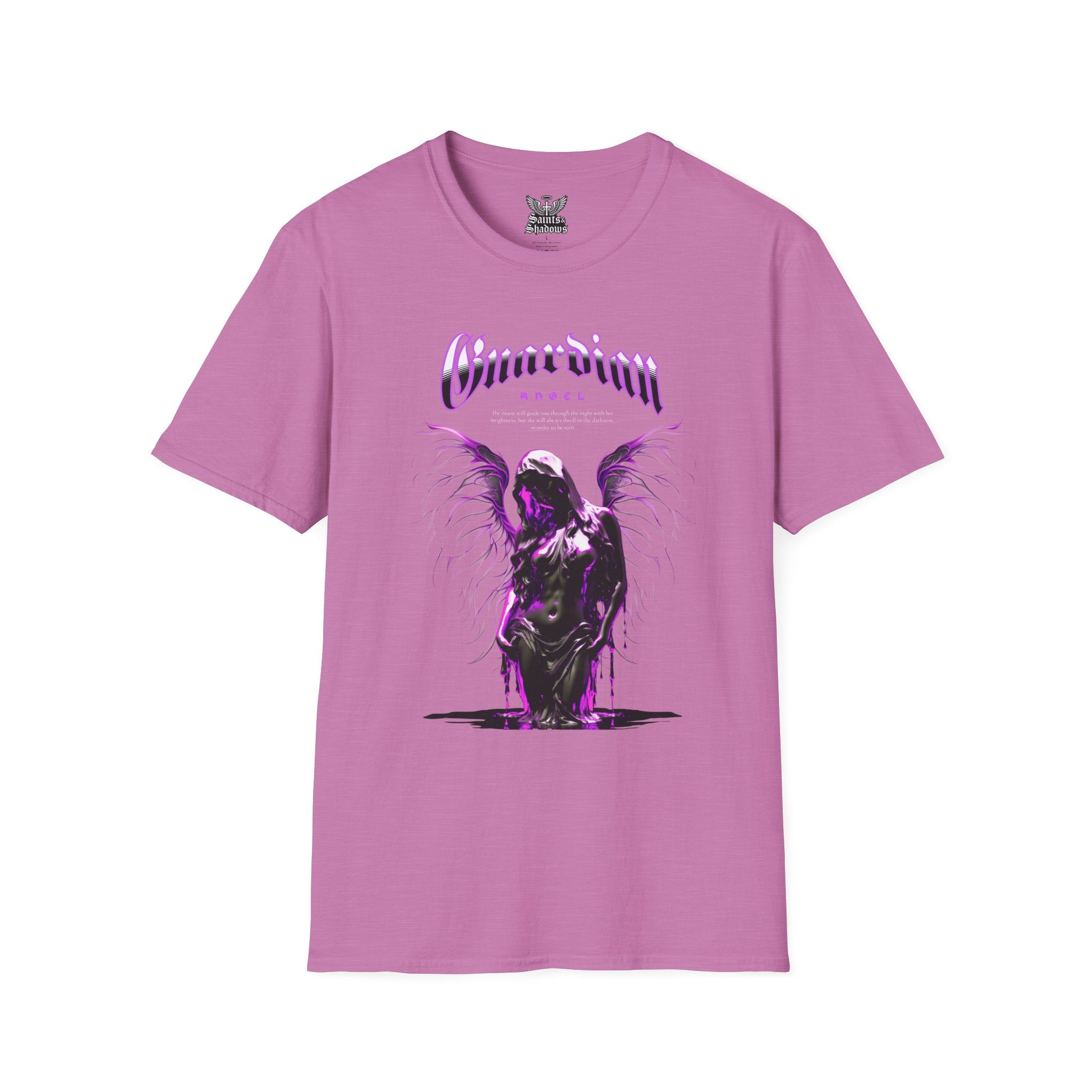 Saints and Shadows - Guardian Angel, Angelic Artwork Unisex Softstyle T-Shirt, Casual Wear