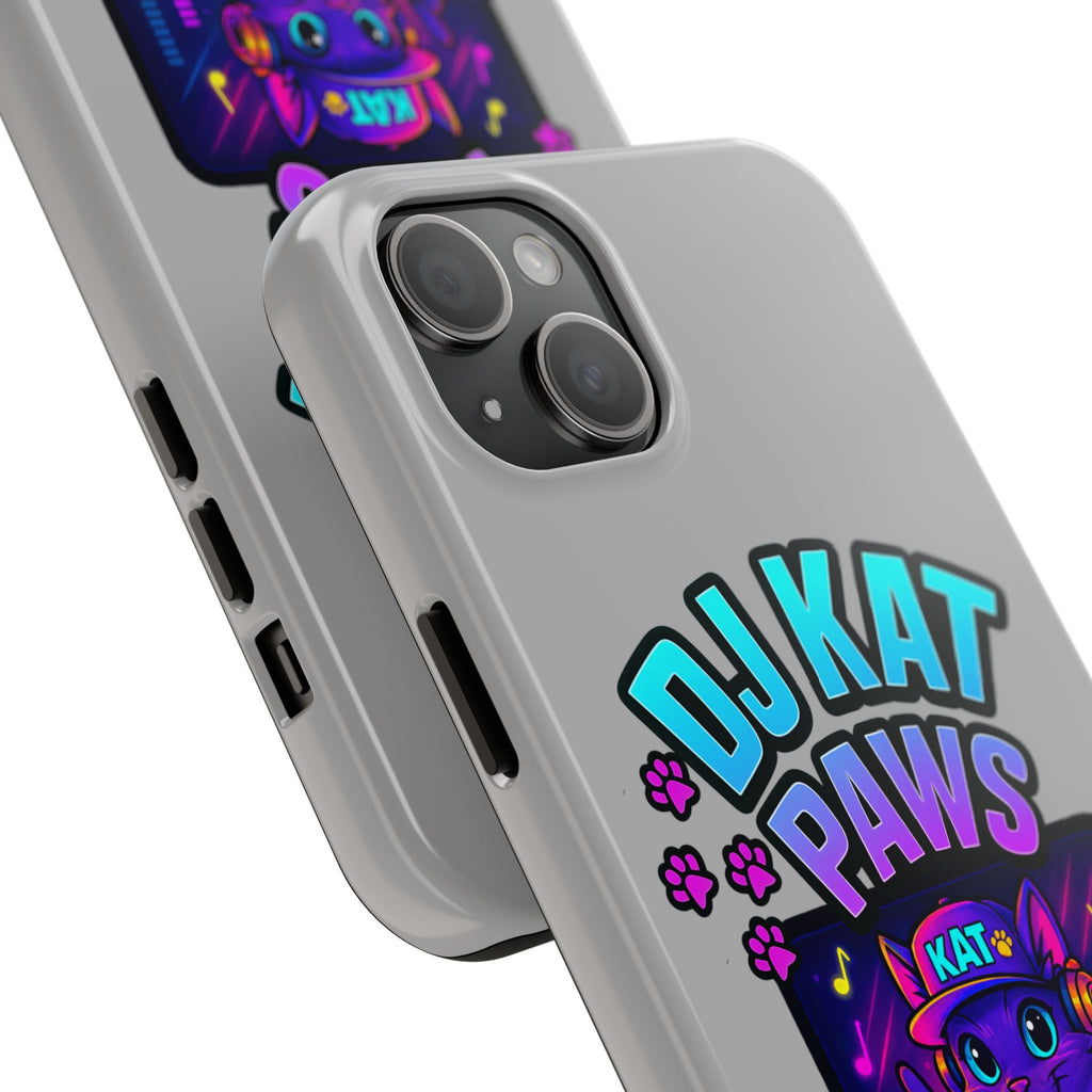 DJ KAT PAWS - Paw-sitively LIT | Tough Phone Cases - Unique Gift for Cat Lovers, Funny Phone Accessory, Music Lover's Case, Pet Owner Present