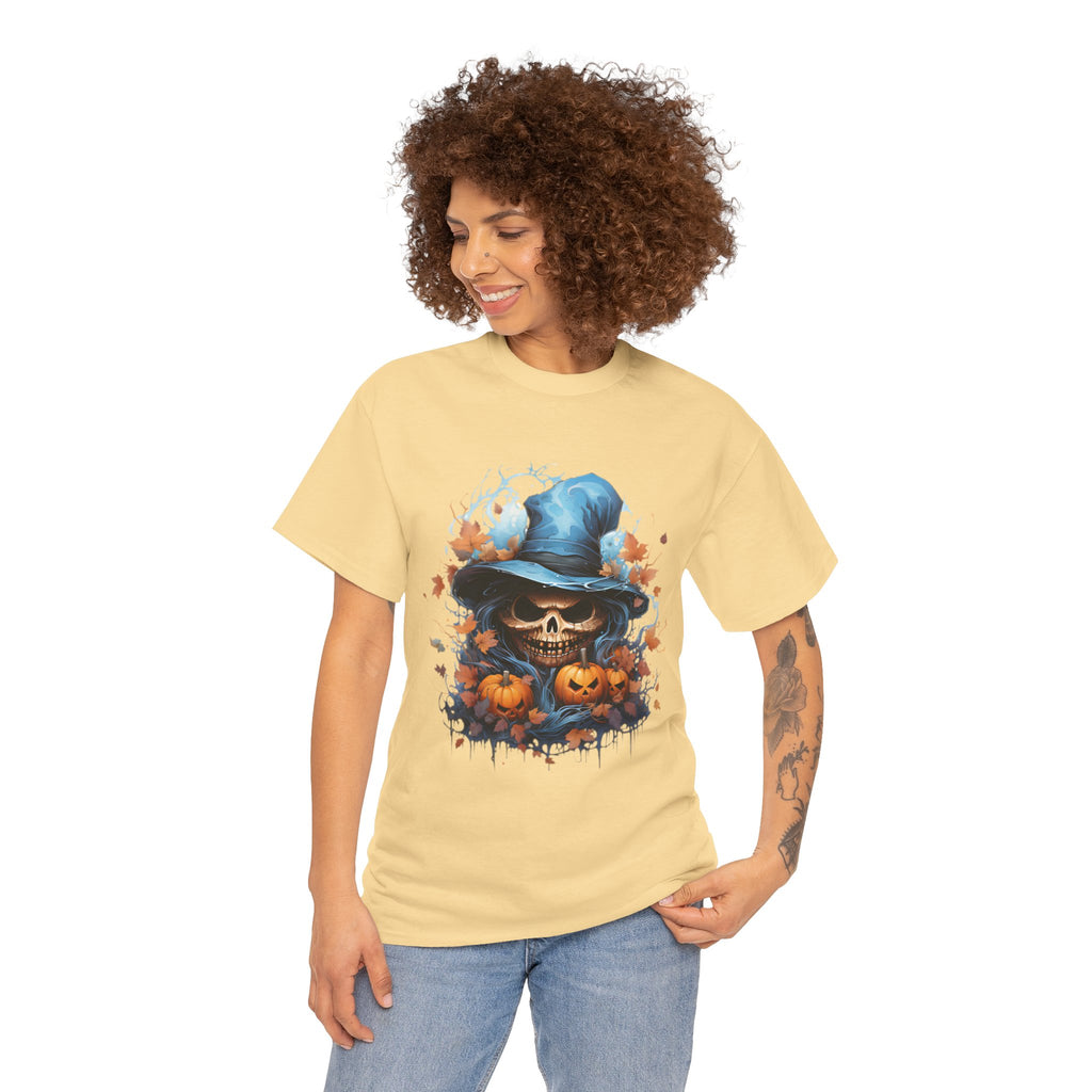 Skull Witch Unhappy Halloween Tee - Halloween Shirt, Spooky Tee, Pumpkin Shirt, Fall Apparel, Costume Top