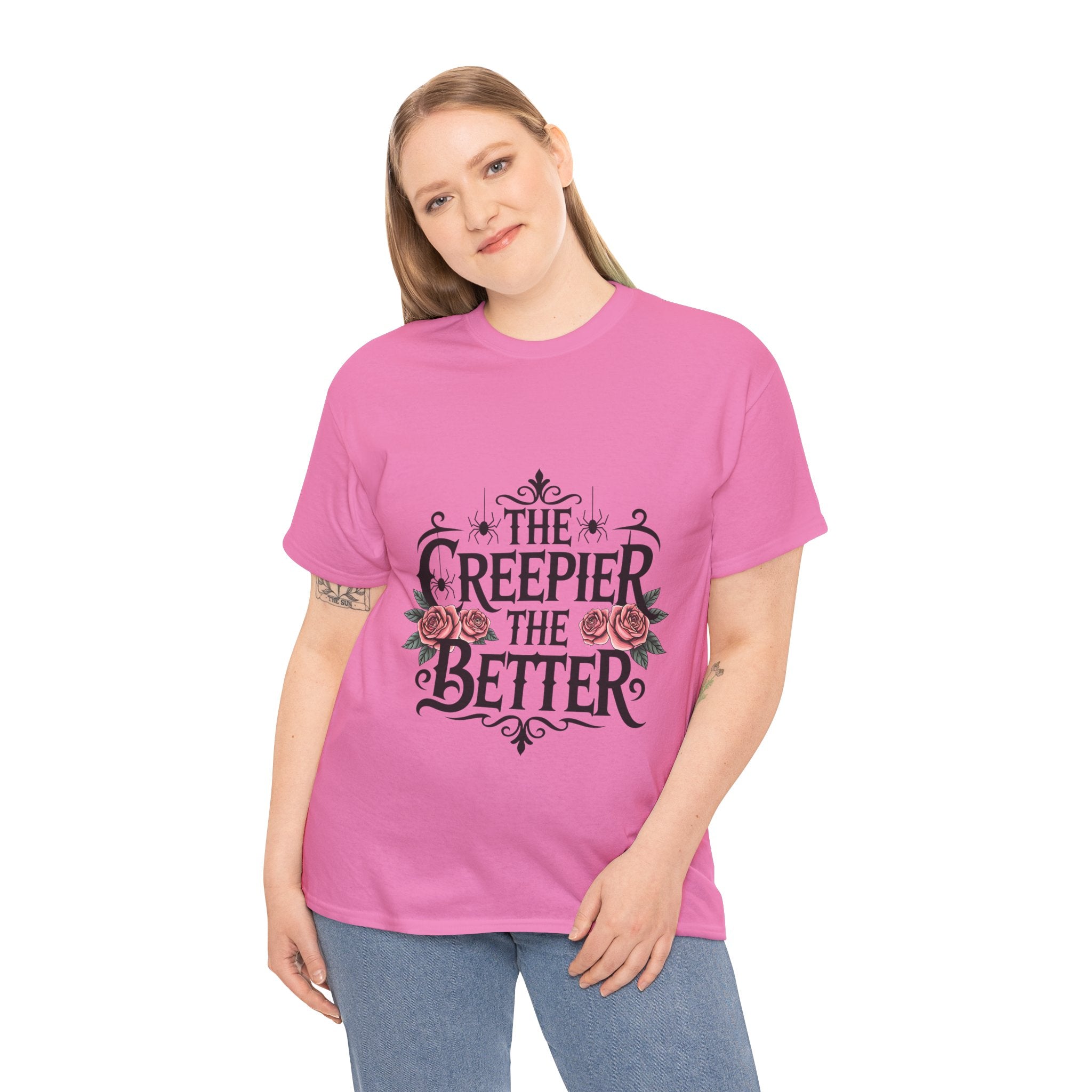 The Creepier the Better Tee, Perfect for Halloween, Casual Wear, Gift for Friends, Vintage Style, Unique Graphic T-Shirt