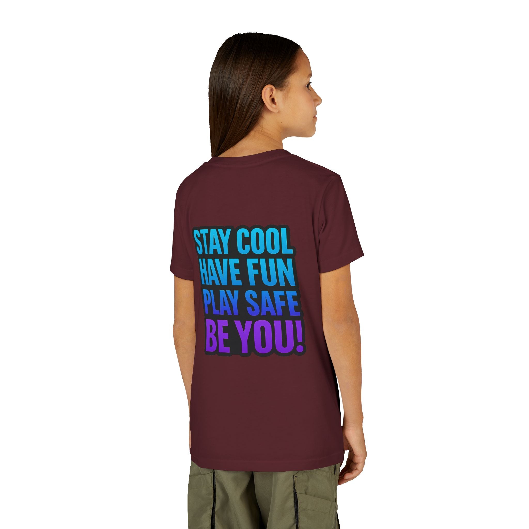 DJ KAT PAWS Paw-sitively Shredding, Skateboarding Youth Tee | Fun Summer Shirt, Motivational Kids T-Shirt, Birthday Gift for Boys & Girls