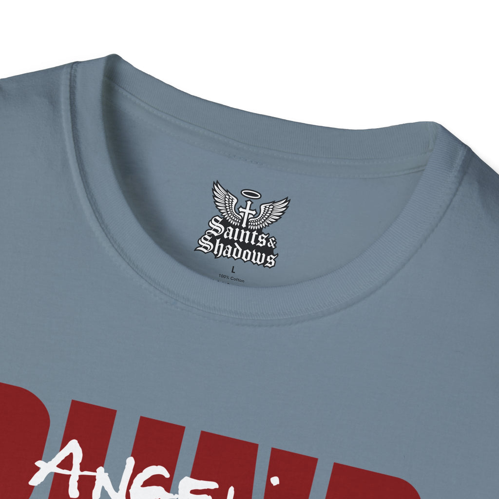 Saints and Shadows - Blind, Angelic Artwork Unisex Softstyle T-Shirt, Casual Wear