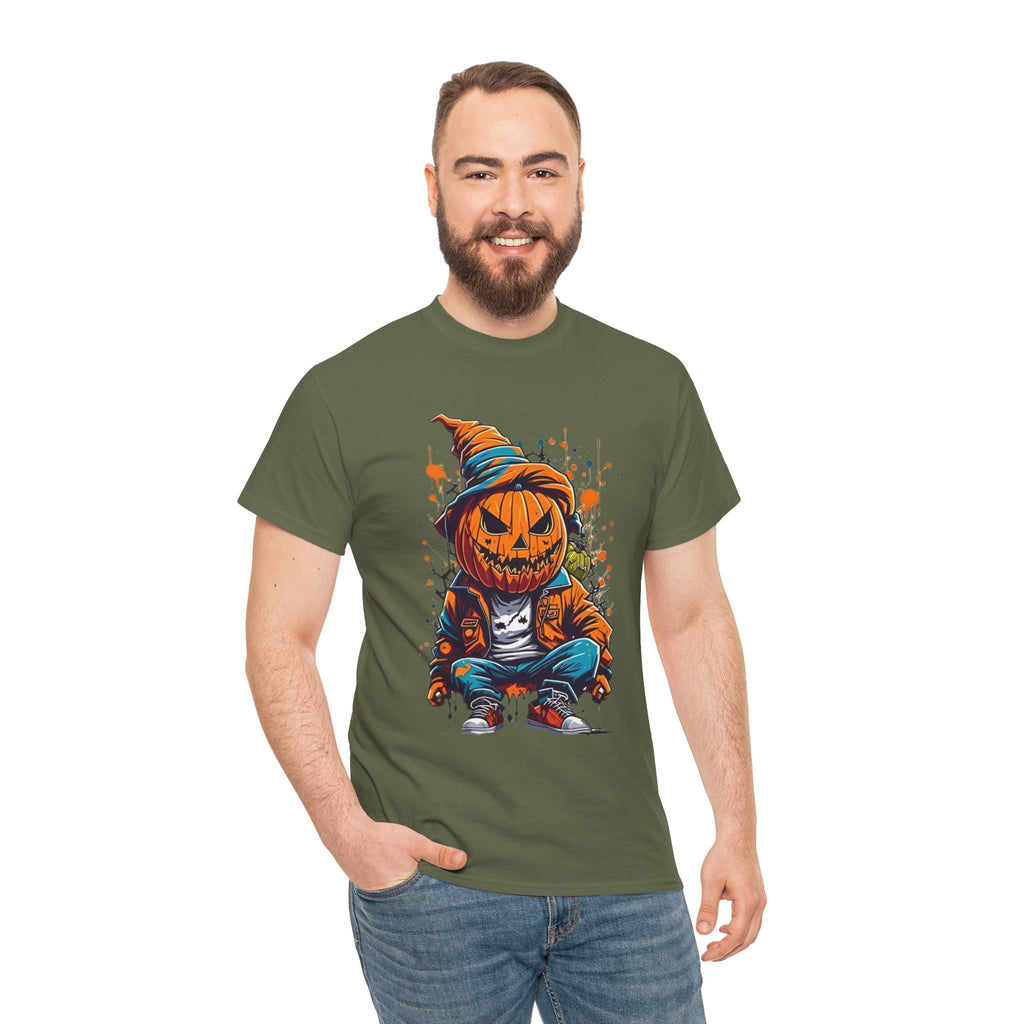 Scary Pumpkin, Horror Graphic Tee, Unisex Cotton Shirt, Halloween Costume, Horror Movie Gift, Spooky T-Shirt, Horror Fan Apparel