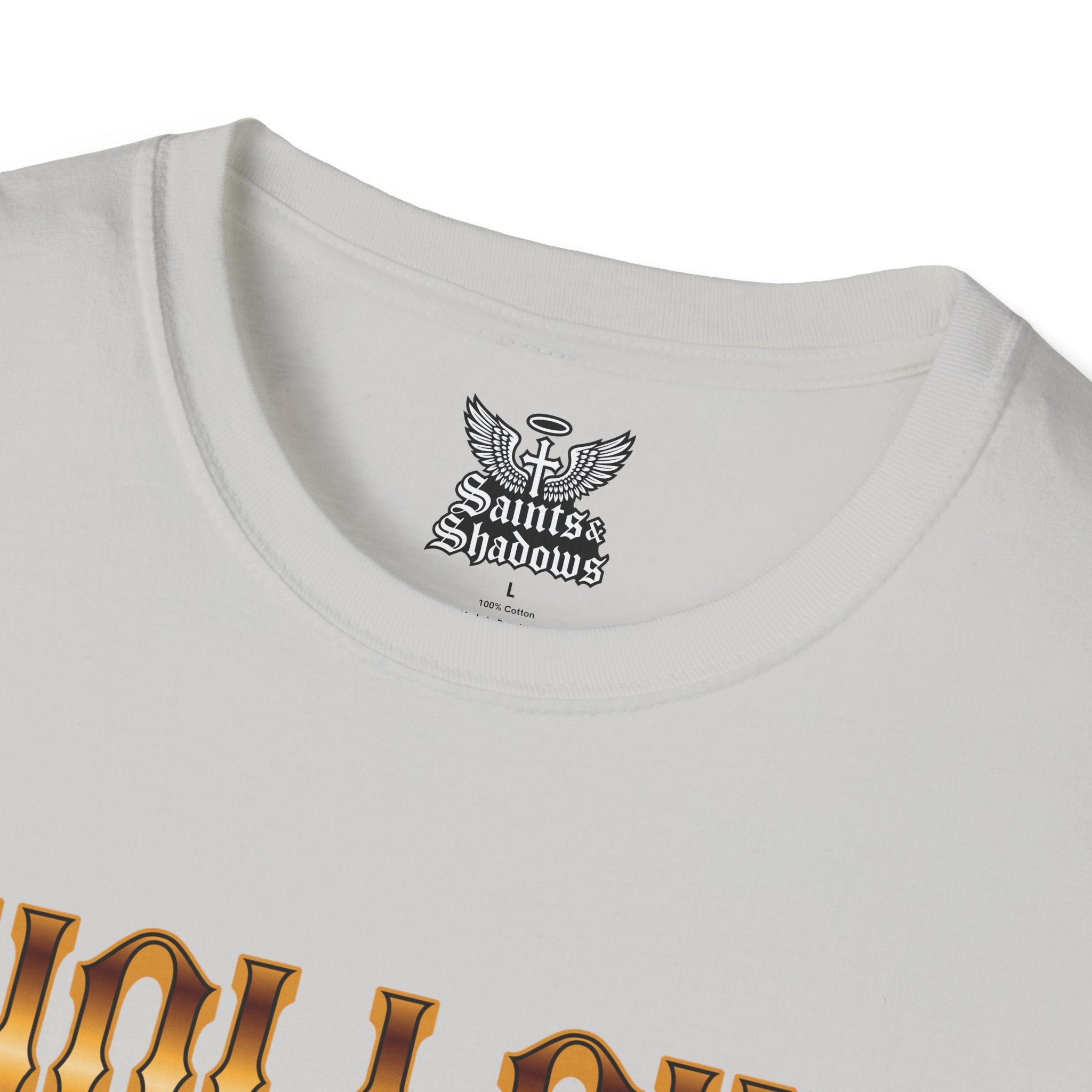 Saints and Shadows - Hollow, Angelic Artwork Unisex Softstyle T-Shirt, Casual Wear