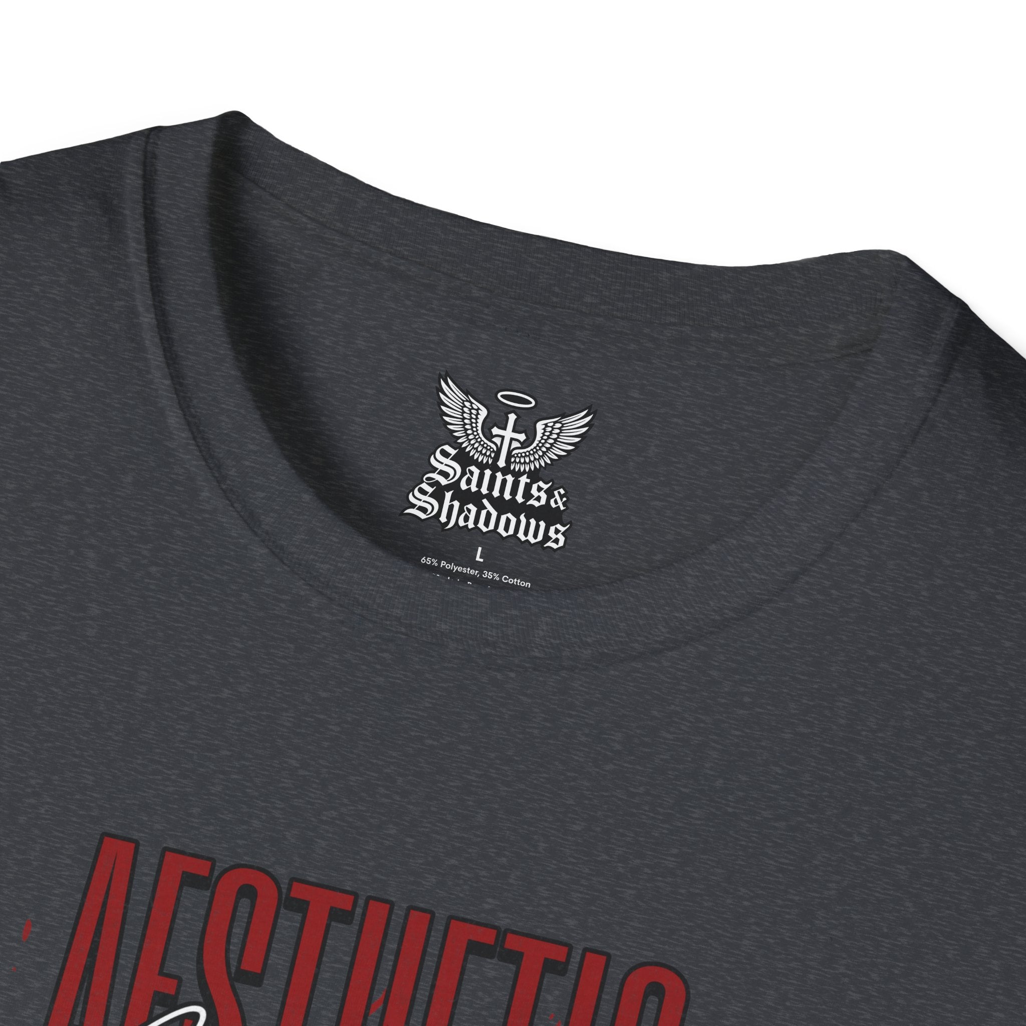 Saints and Shadows - Aesthetic Valentine, Angelic Artwork Unisex Softstyle T-Shirt, Casual Wear