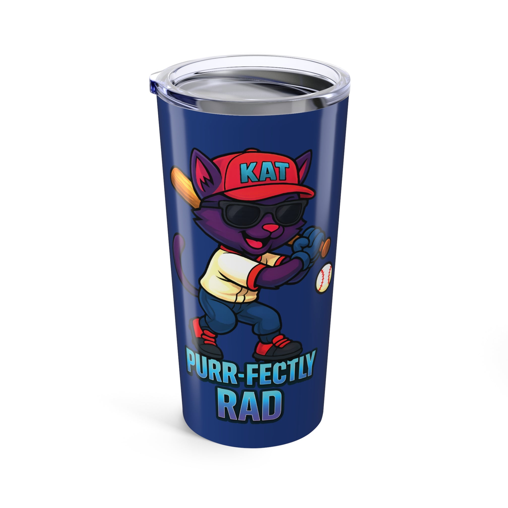 DJ KAT PAWS, Purr-fectly Rad Baseball 20oz. Tumbler
