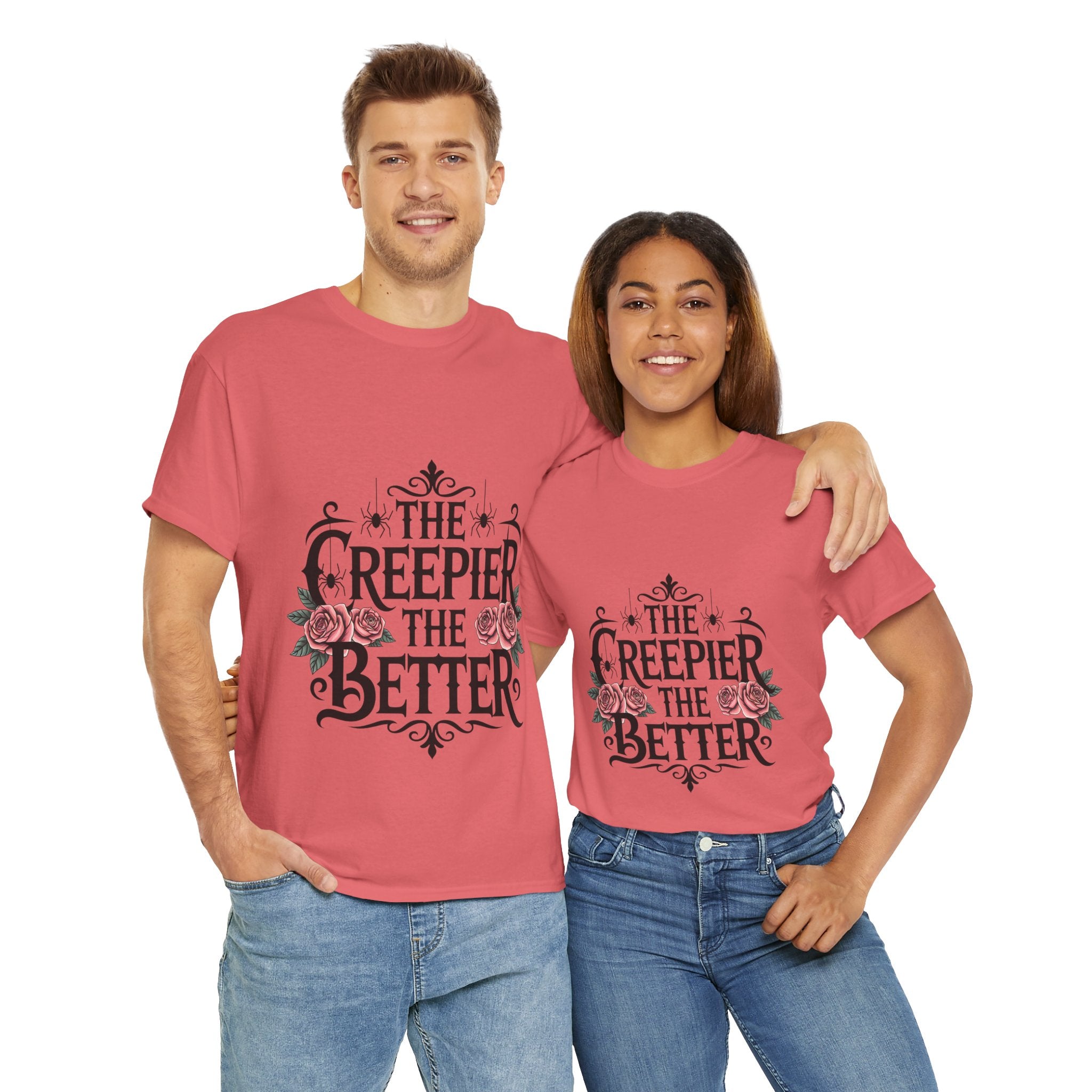 The Creepier the Better Tee, Perfect for Halloween, Casual Wear, Gift for Friends, Vintage Style, Unique Graphic T-Shirt