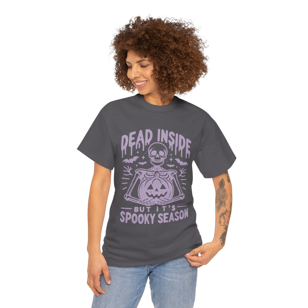 Spooky Season Dead Inside Unisex Tee, Halloween Shirt, Graphic Tee, Fall Apparel, Ghostly Vibes, Comfy Everyday Wear