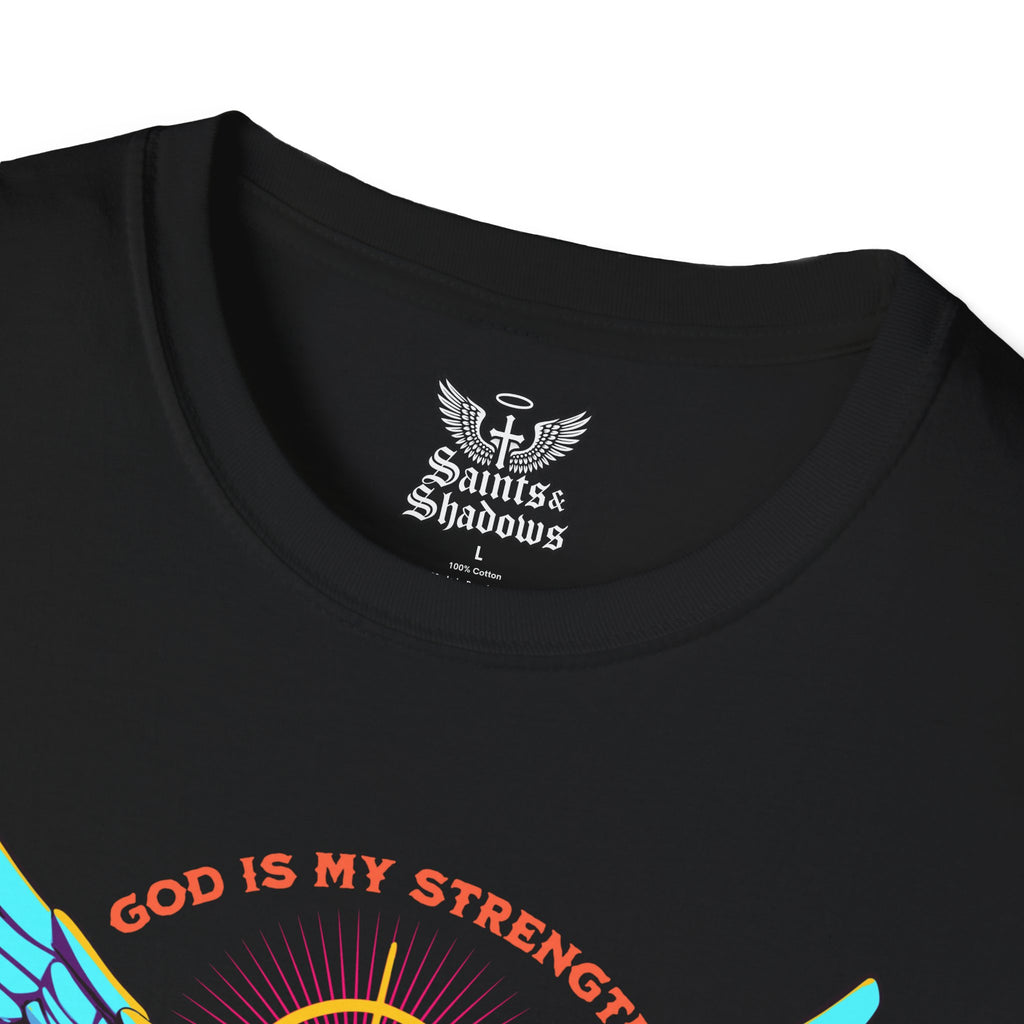 Saints and Shadows - St. Gabriel, Angelic Artwork Unisex Softstyle T-Shirt, Casual Wear