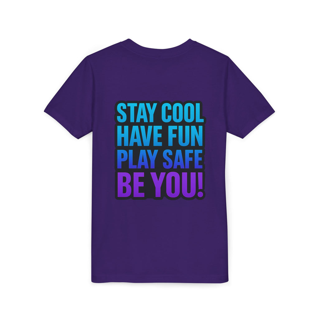 DJ KAT PAWS Paw-sitively Shredding, Skateboarding Youth Tee | Fun Summer Shirt, Motivational Kids T-Shirt, Birthday Gift for Boys & Girls