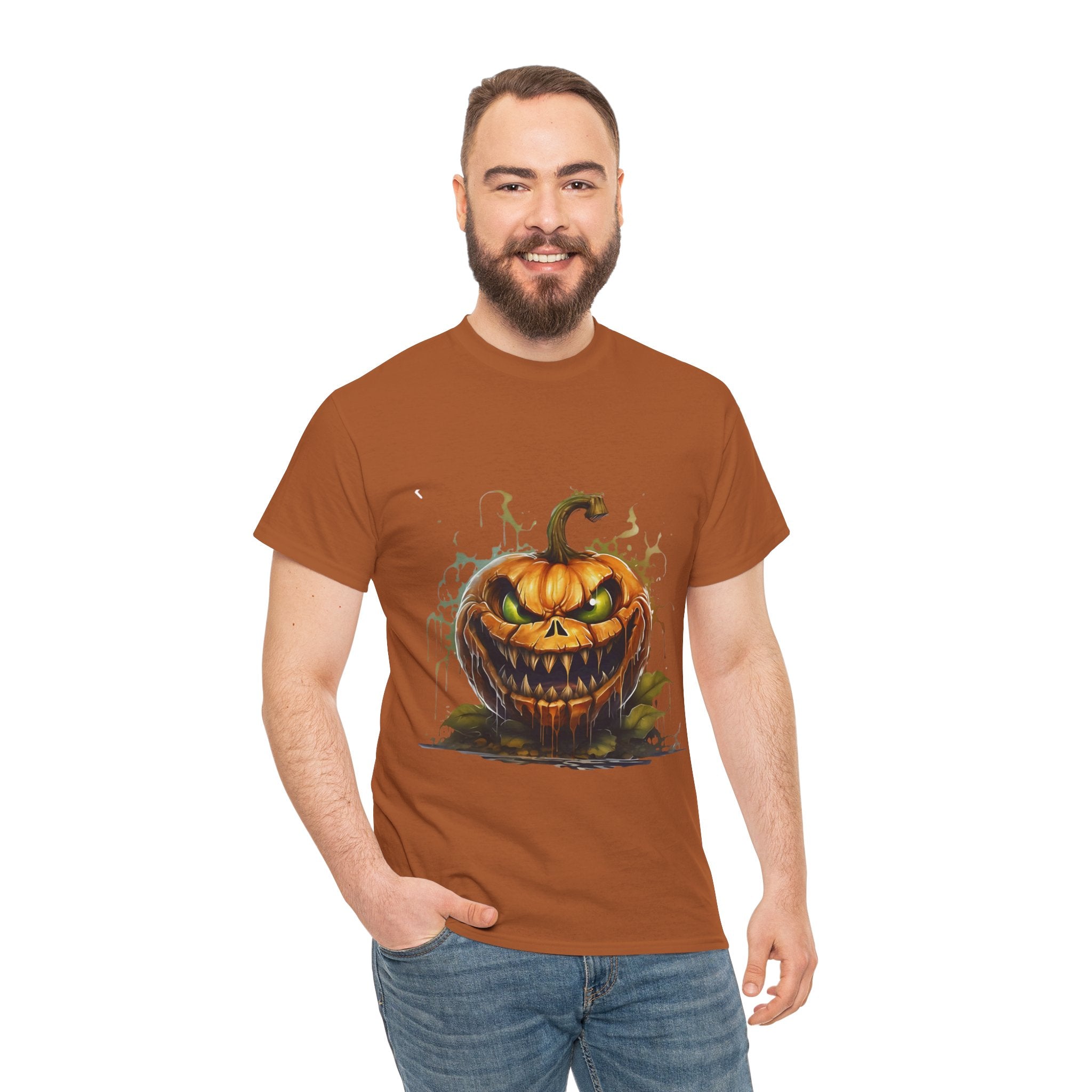 Spooky Pumpkin, Horror Graphic Tee, Unisex Cotton Shirt, Halloween Costume, Horror Movie Gift, Spooky T-Shirt, Horror Fan Apparel