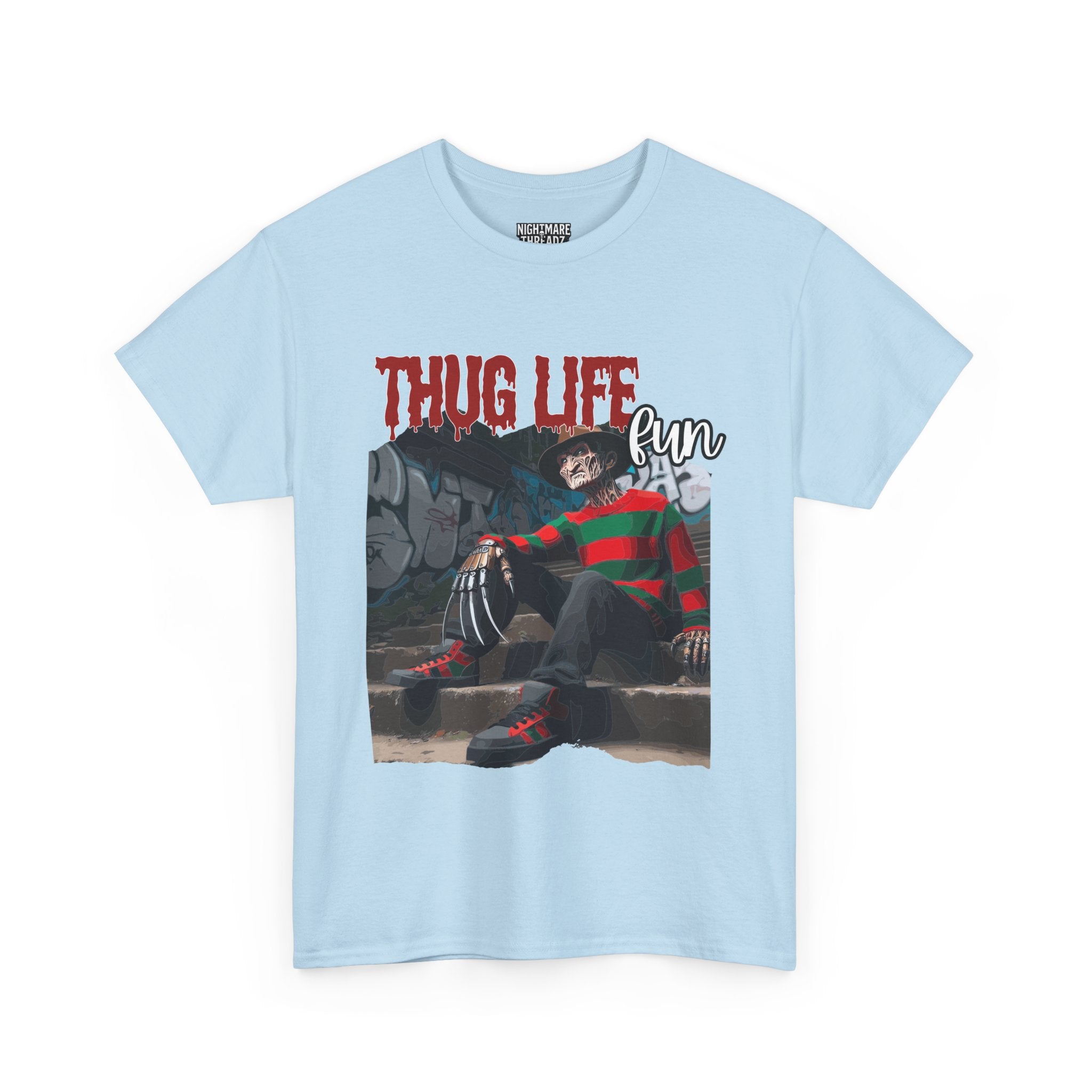 Freddie Kruger, Thug Life Tee - Horror Graphic Tee, Unisex Cotton Shirt, Halloween Costume, Horror Movie Gift