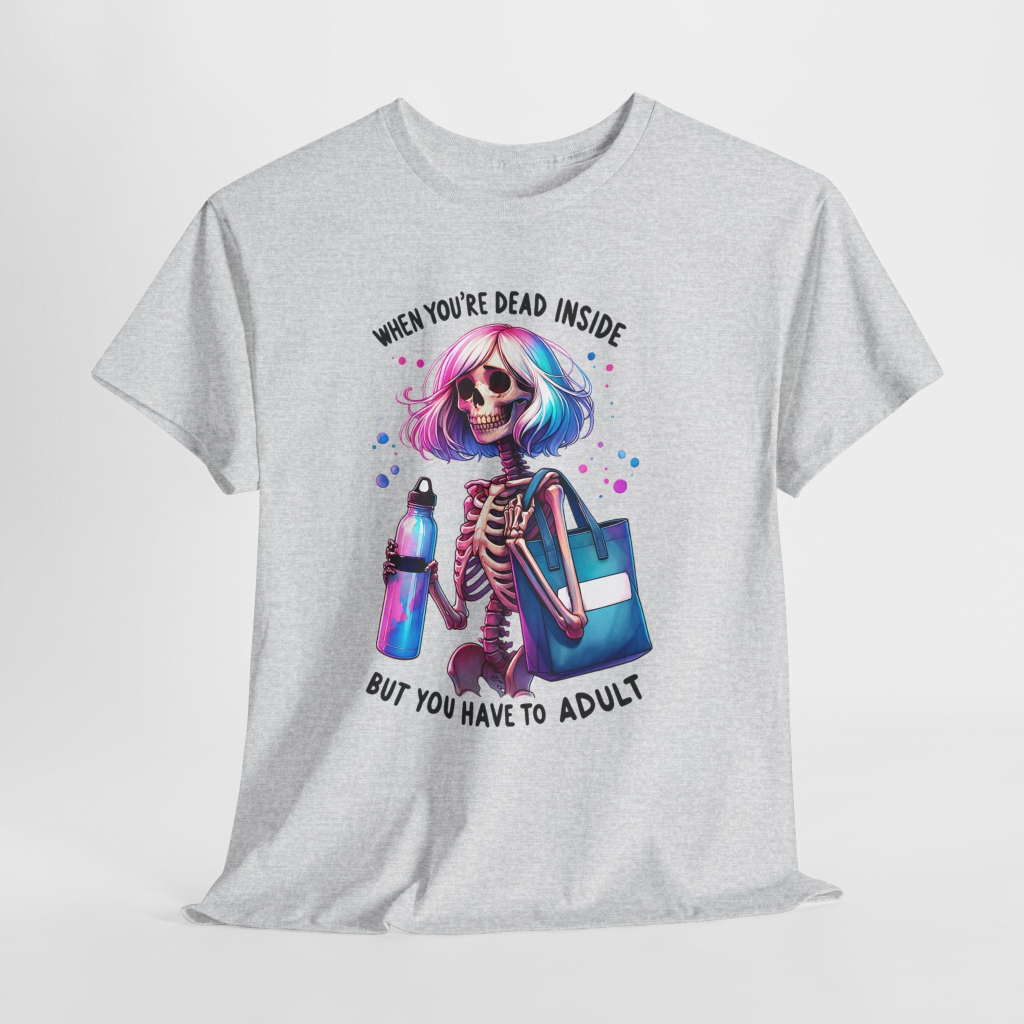 When you're dead onside, Whimsical Skeleton Tee, Funny Graphic Shirt, Perfect for Halloween, Unique Gift Idea, Casual Wear, Everyday Humor