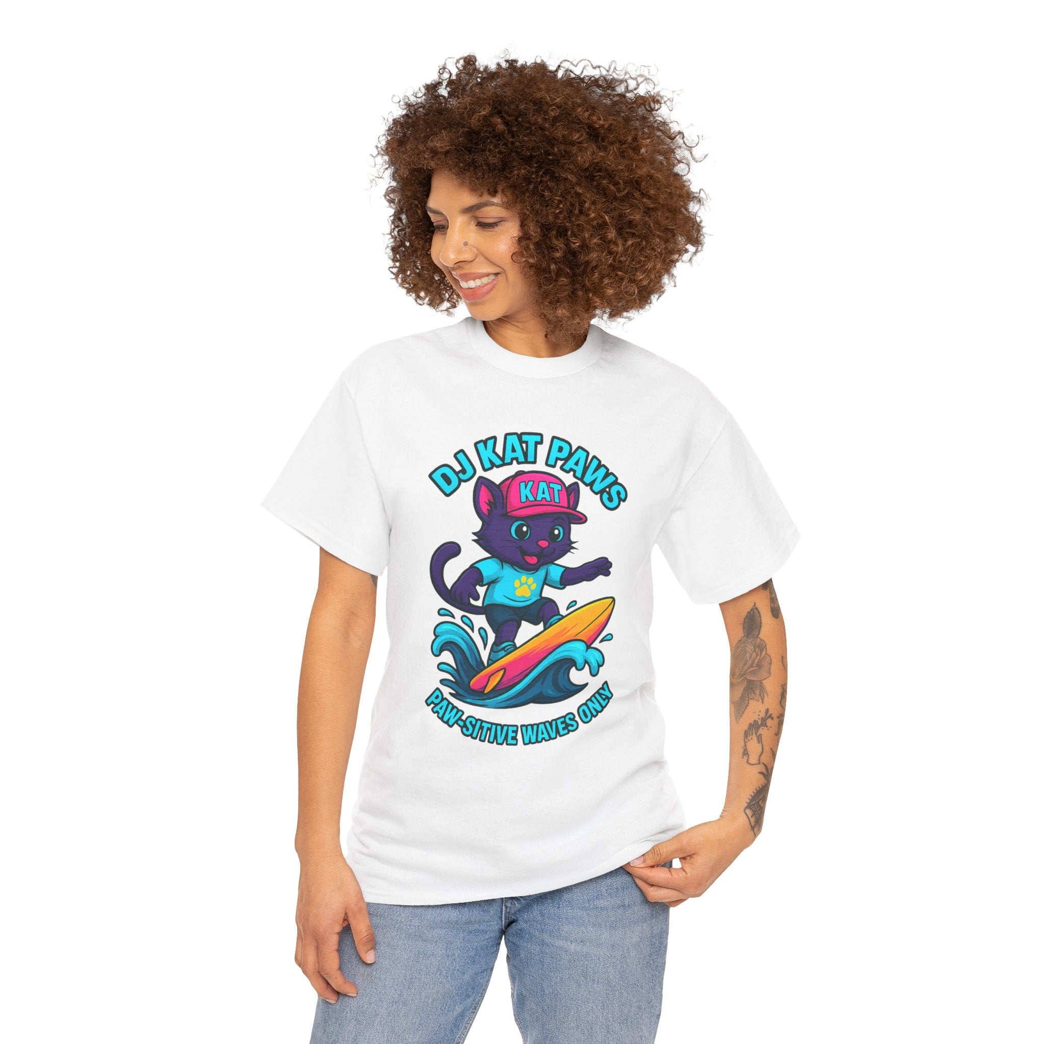 DJ KAT PAWS Paw-sitive Waves Only Tee