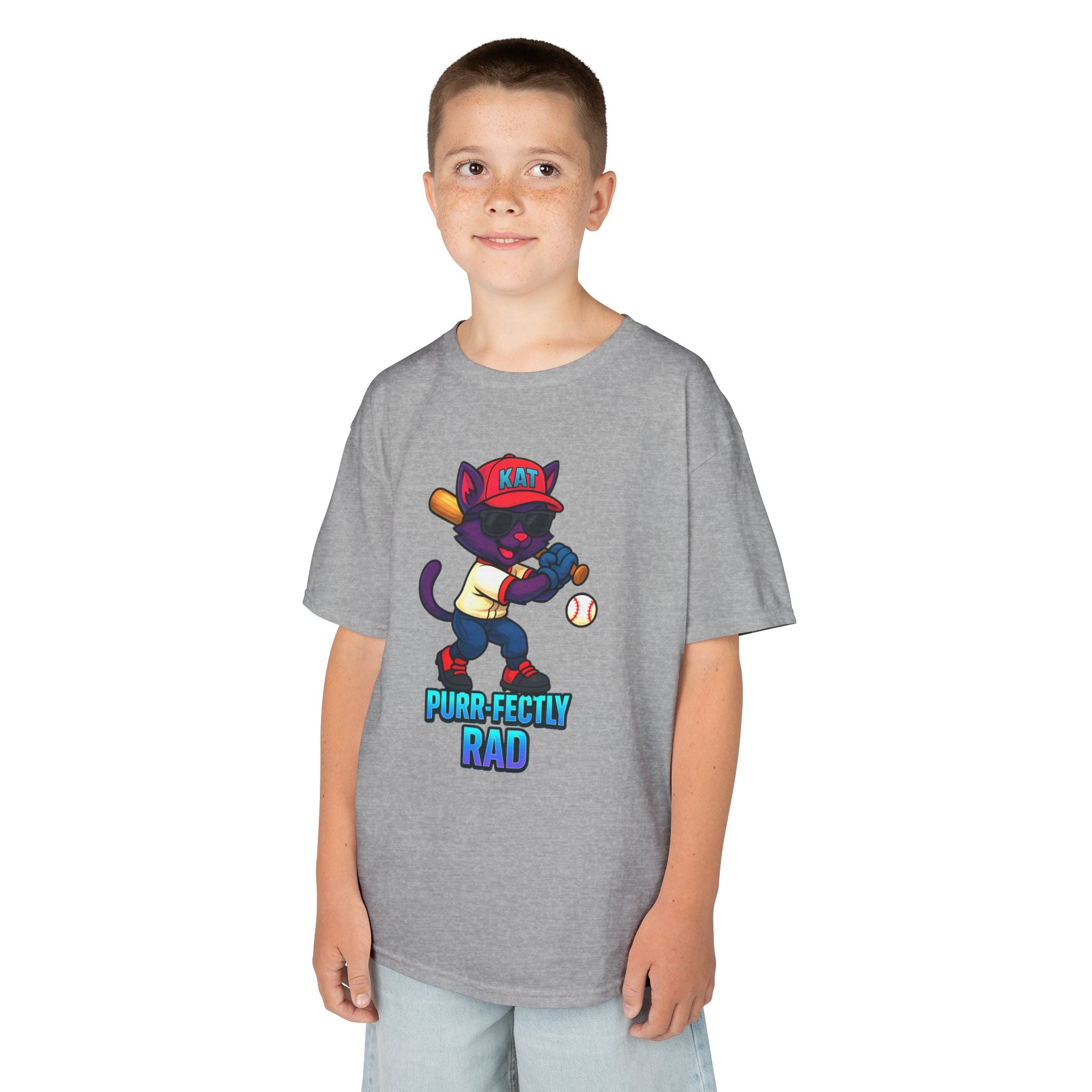 DJ KAT PAWS Purr-fectly Rad Kids Tee | Cool Apparel for Boys & Girls, Motivational Summer Wear & Playful Gift