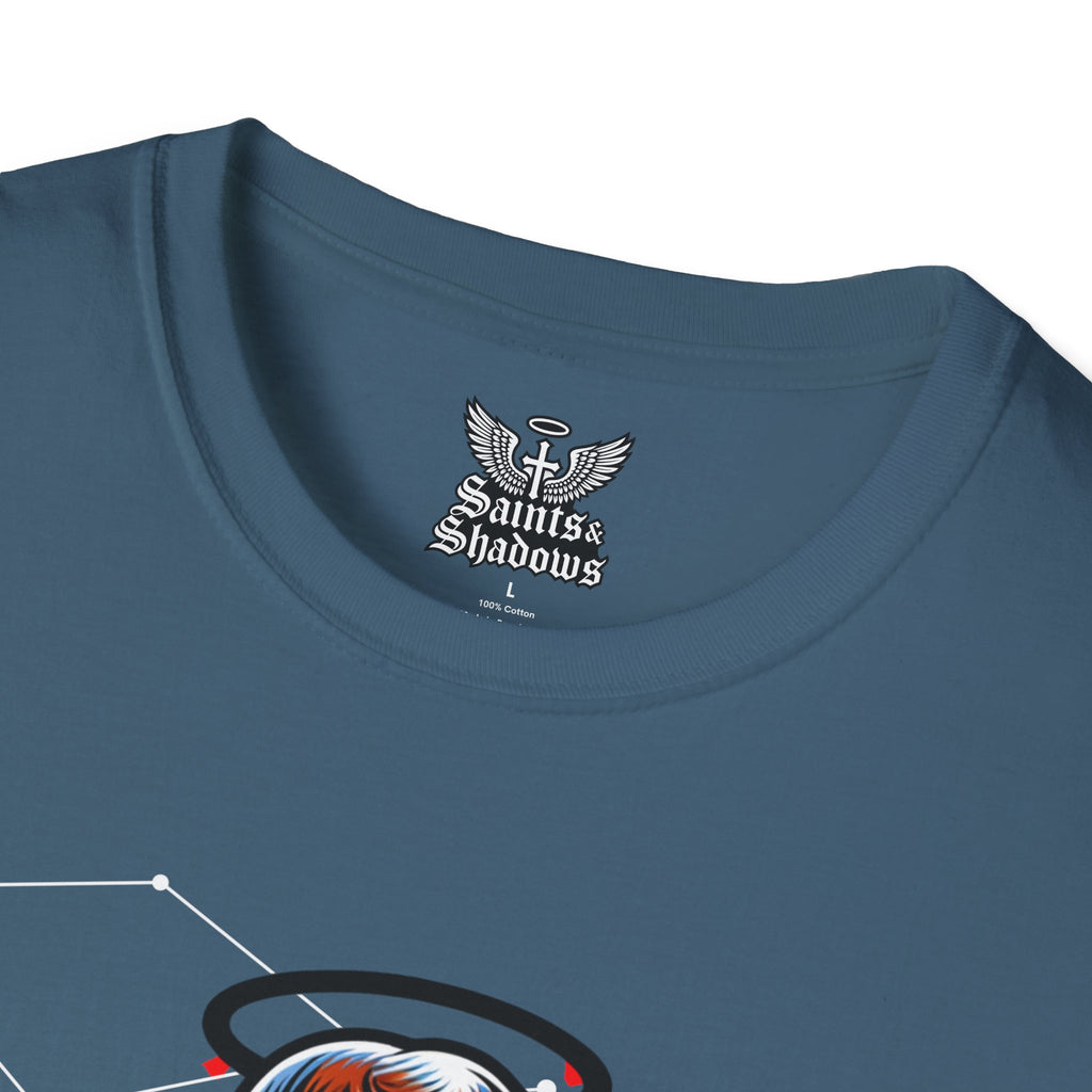 Saints and Shadows - Rebirth, Angelic Artwork Unisex Softstyle T-Shirt, Casual Wear