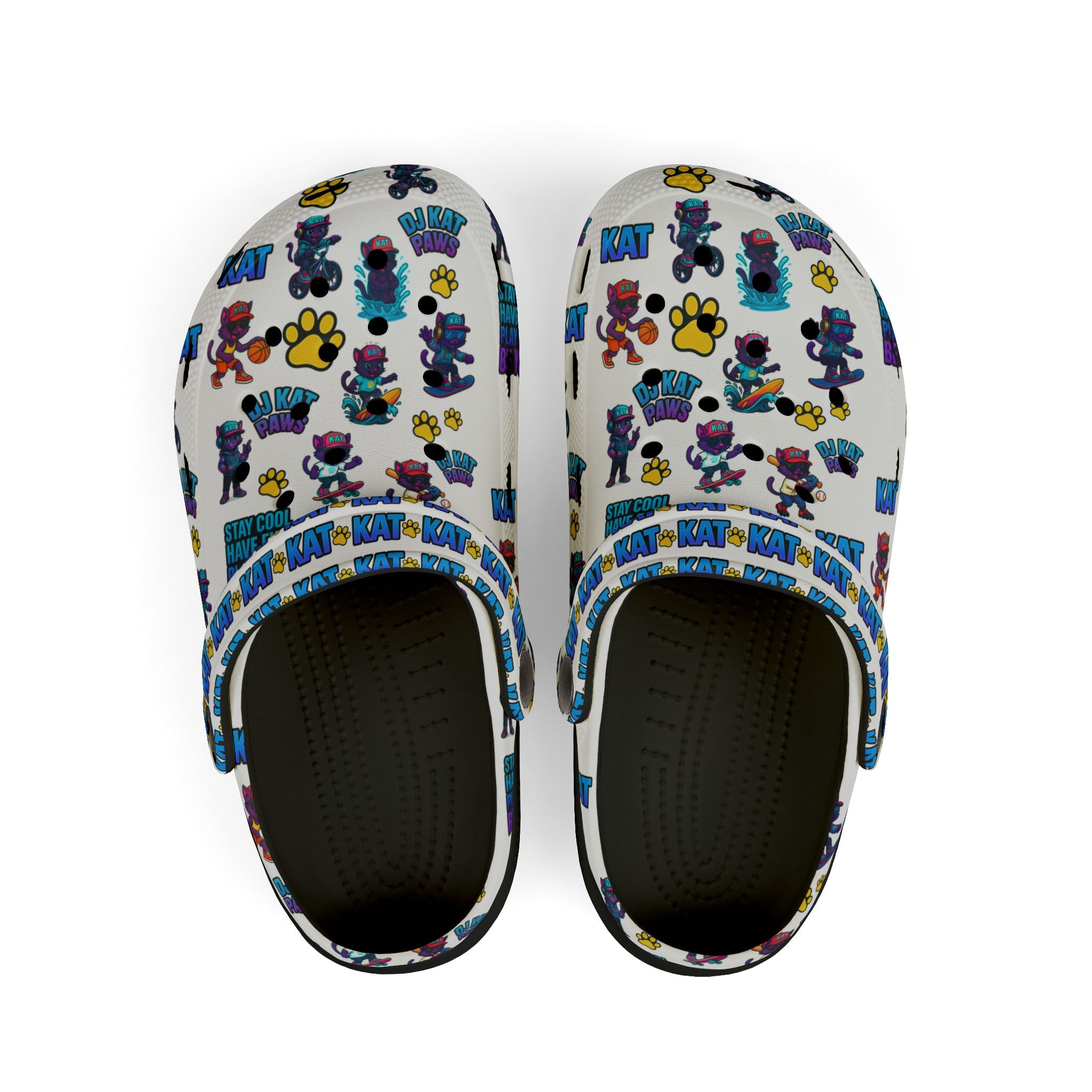 DJ Kat Paws Kids' Clogs | Fun EVA Foam Shoes for Playful Days, Summer Outfits, Birthday Gifts, Playtime Essentials