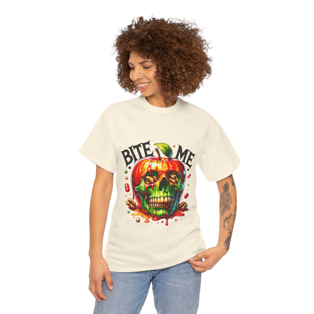 Bite Me Skull T-Shirt, Fun Graphic Tee, Halloween Costume Top, Trendy Casual Wear, Unique Gift Idea for Friends