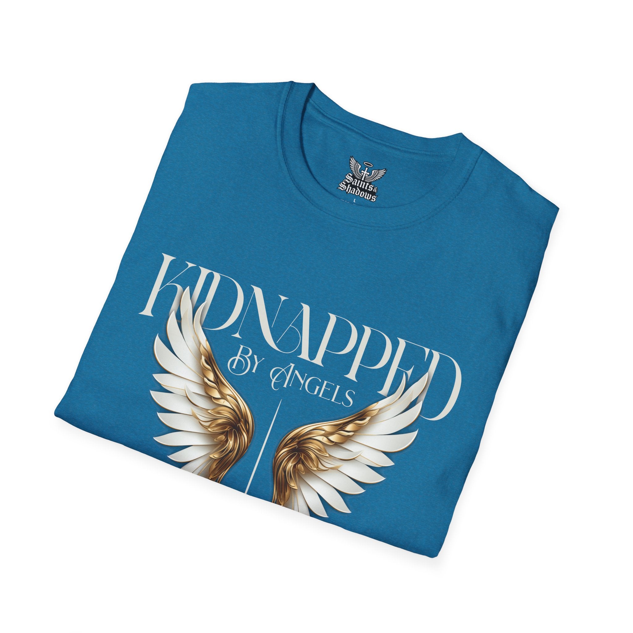 Saints and Shadows - Kidnapped, Angelic Artwork Unisex Softstyle T-Shirt, Casual Wear
