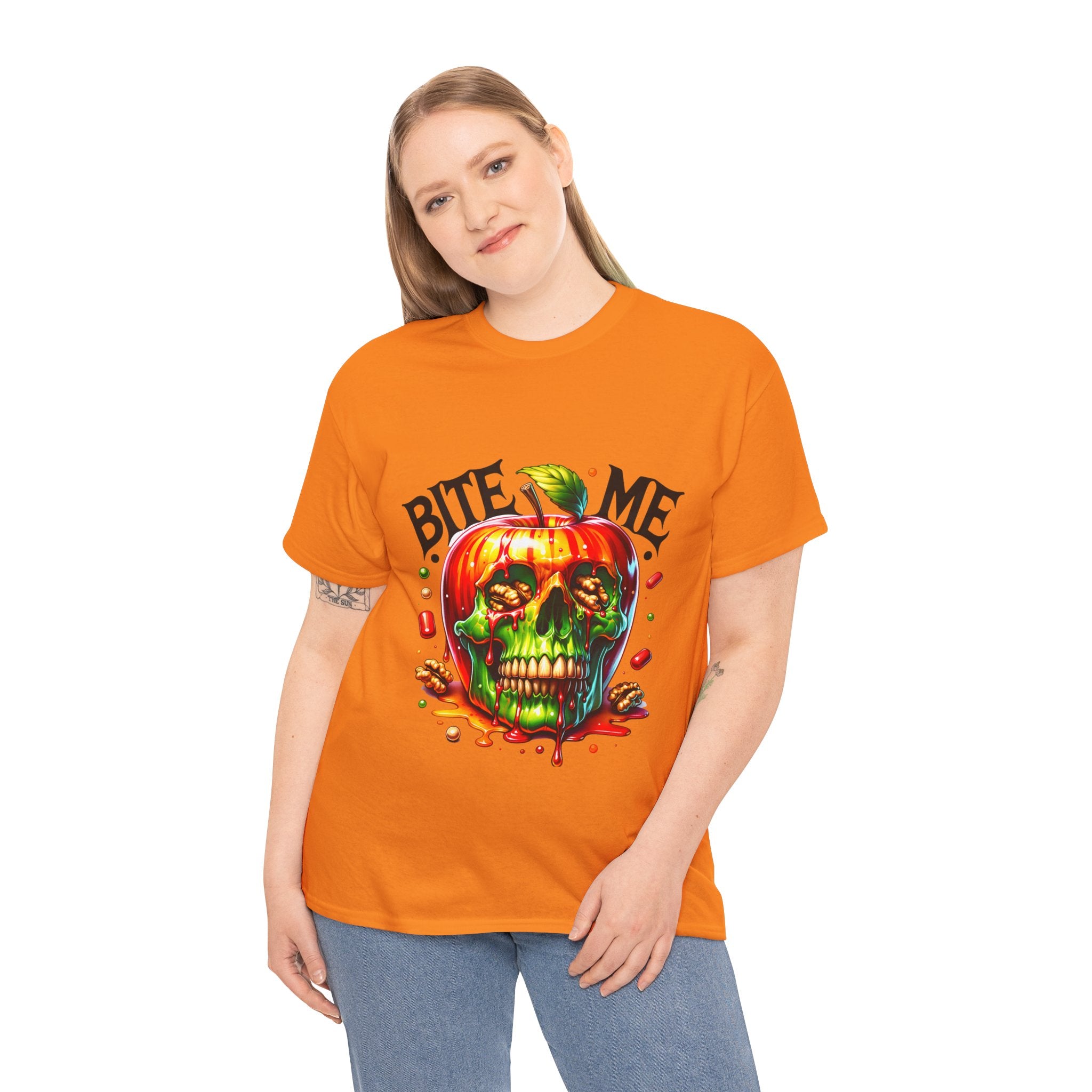 Bite Me Skull T-Shirt, Fun Graphic Tee, Halloween Costume Top, Trendy Casual Wear, Unique Gift Idea for Friends