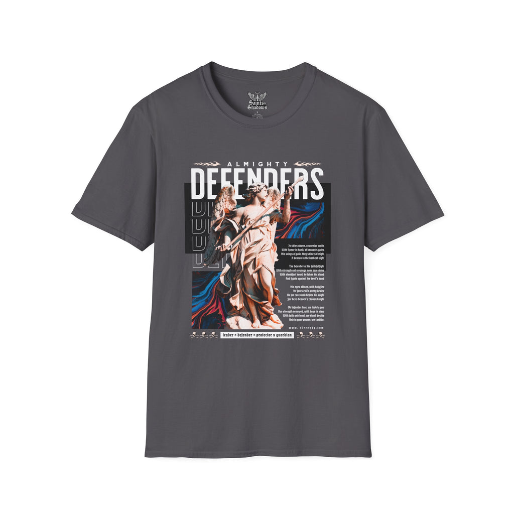 Saints and Shadows - Almighty Defenders, Angelic Artwork Unisex Softstyle T-Shirt, Casual Wear