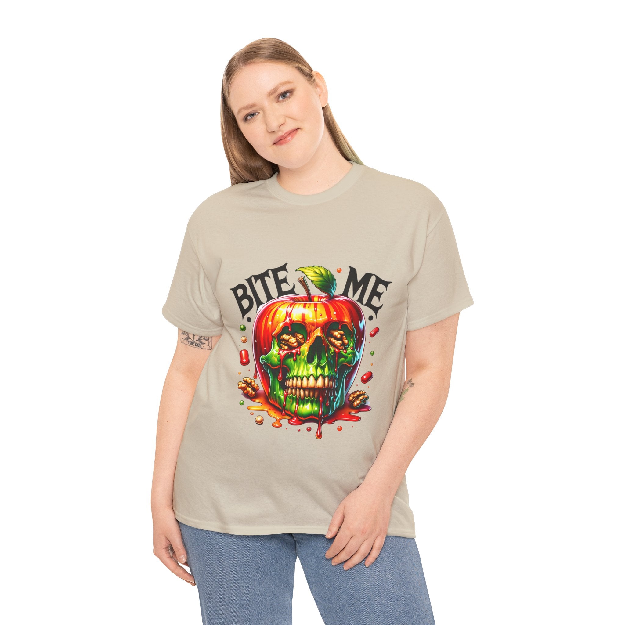Bite Me Skull T-Shirt, Fun Graphic Tee, Halloween Costume Top, Trendy Casual Wear, Unique Gift Idea for Friends