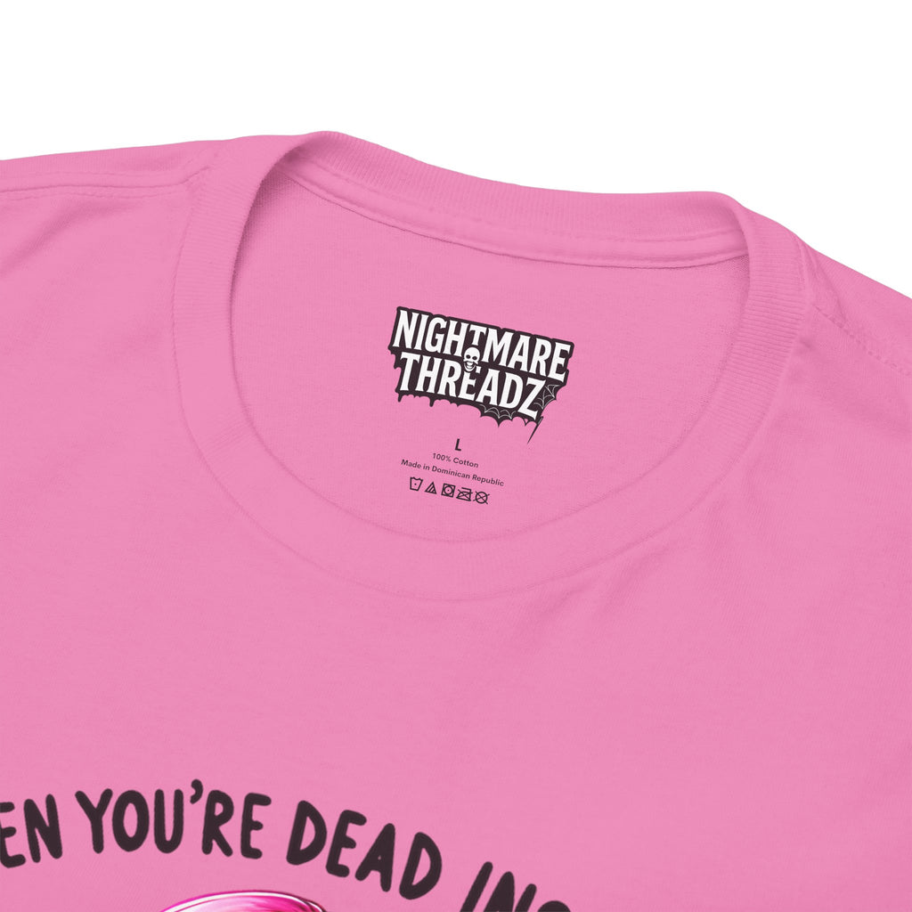 When you're dead onside, Whimsical Skeleton Tee, Funny Graphic Shirt, Perfect for Halloween, Unique Gift Idea, Casual Wear, Everyday Humor