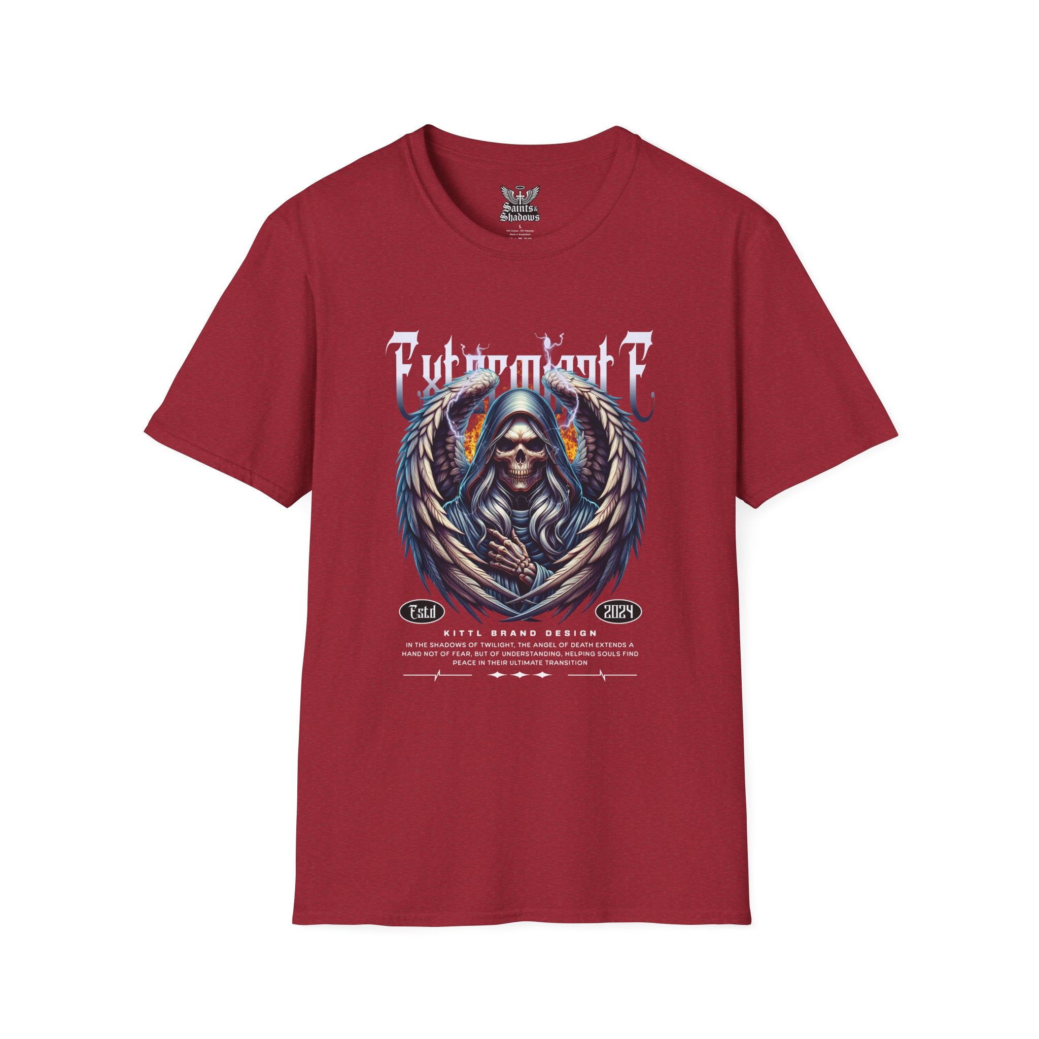 Saints and Shadows - Exterminate, Angelic Artwork Unisex Softstyle T-Shirt, Casual Wear