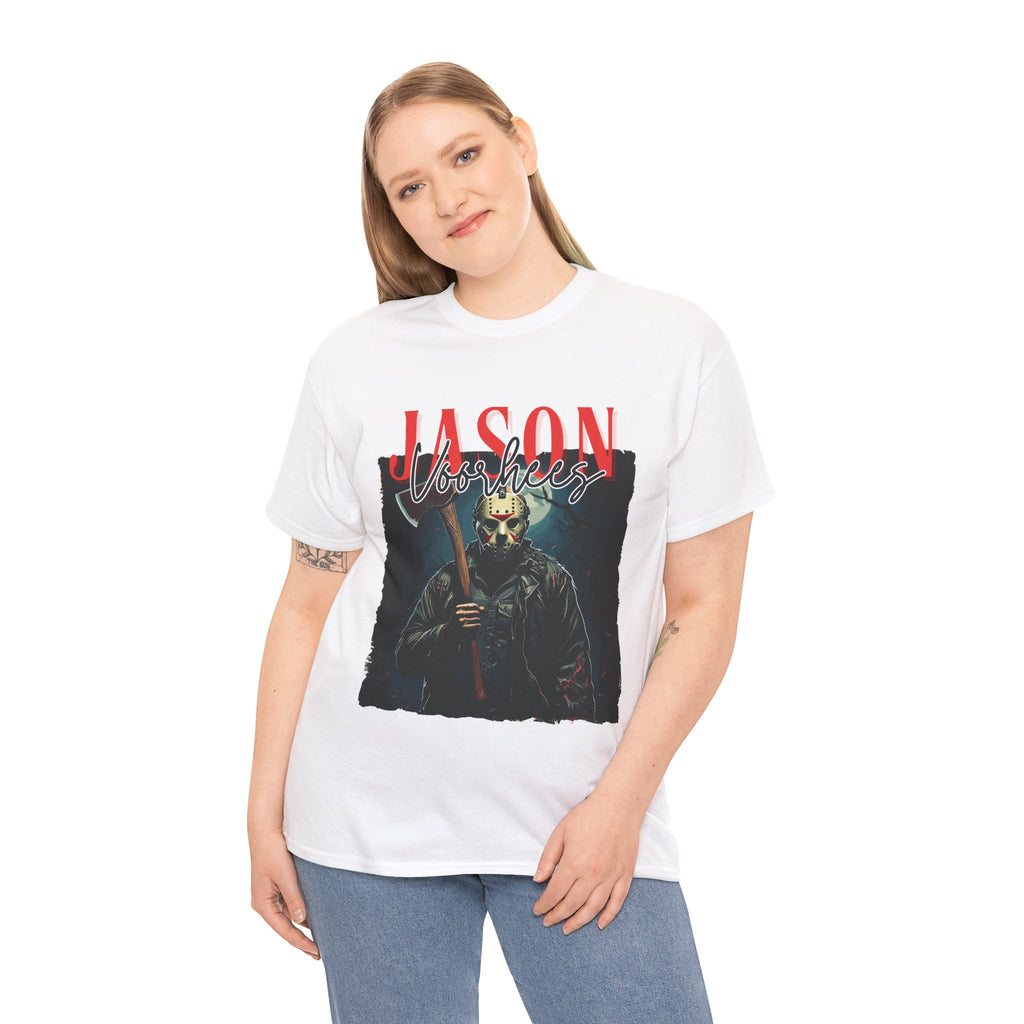 Jason Vorhees Horror Graphic Tee, Unisex Cotton Shirt, Halloween Costume, Horror Movie Gift, Spooky T-Shirt, Horror Fan Apparel