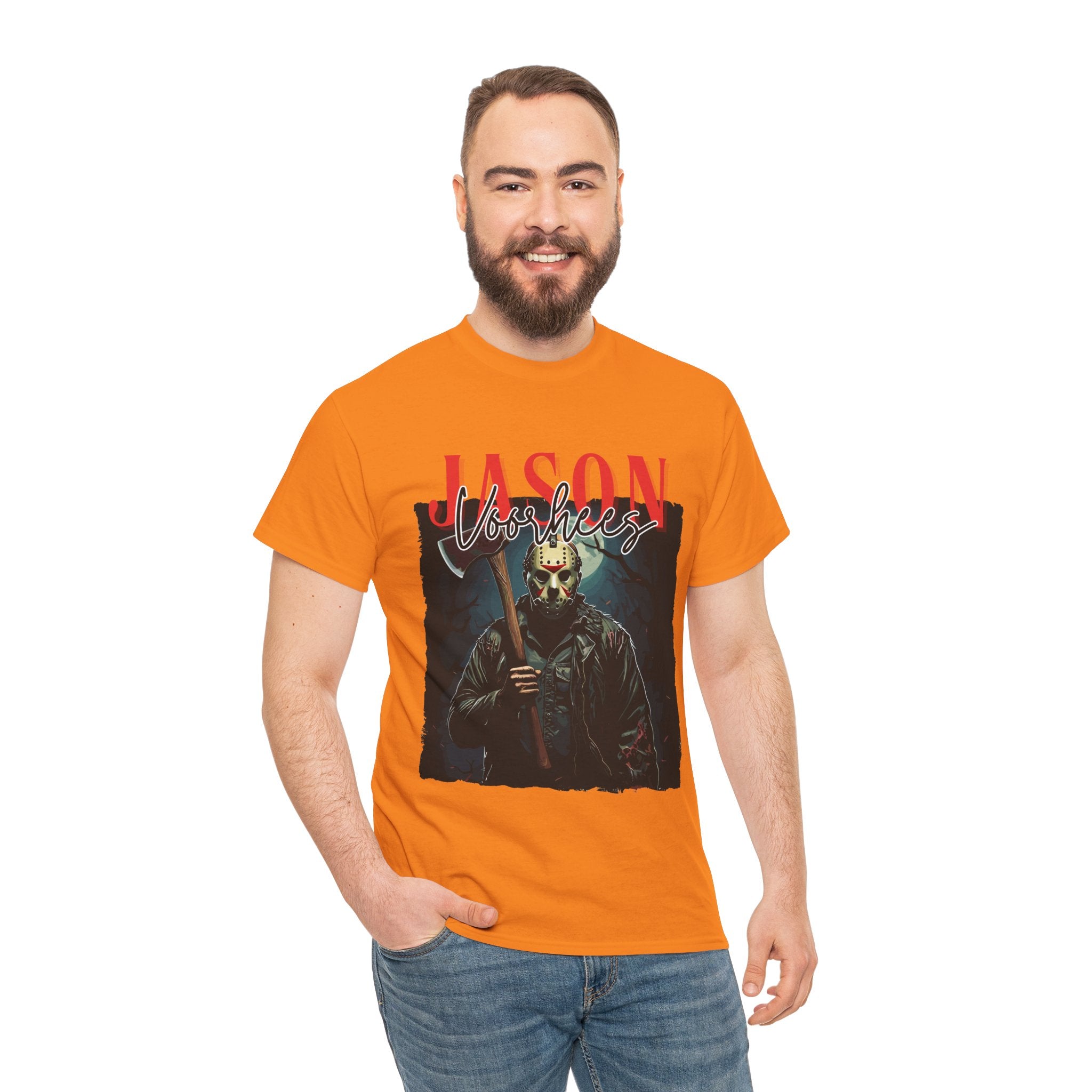 Jason Vorhees Horror Graphic Tee, Unisex Cotton Shirt, Halloween Costume, Horror Movie Gift, Spooky T-Shirt, Horror Fan Apparel