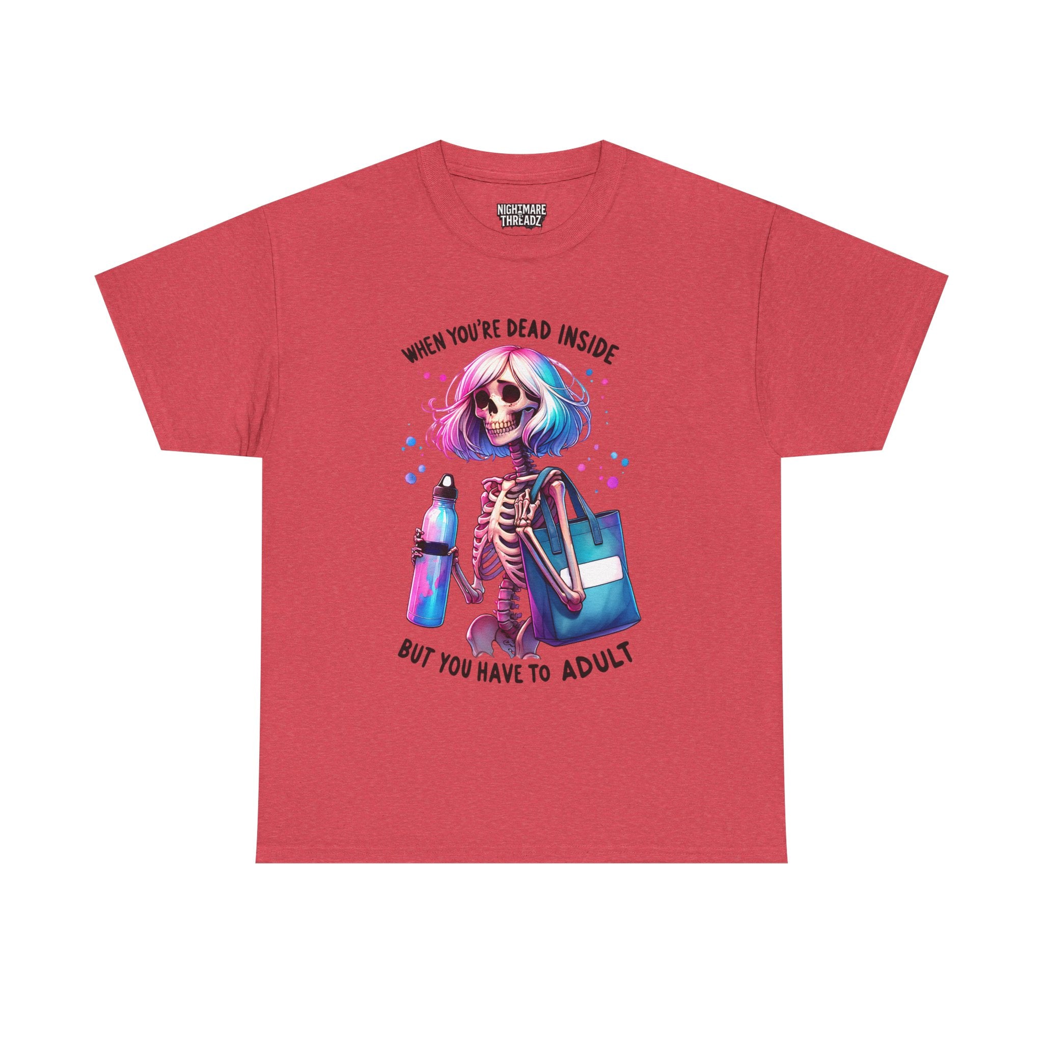 When you're dead onside, Whimsical Skeleton Tee, Funny Graphic Shirt, Perfect for Halloween, Unique Gift Idea, Casual Wear, Everyday Humor
