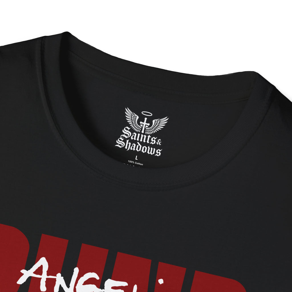 Saints and Shadows - Blind, Angelic Artwork Unisex Softstyle T-Shirt, Casual Wear