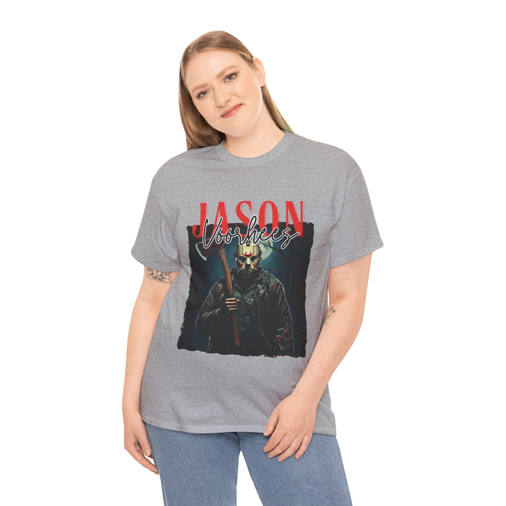 Jason Vorhees Horror Graphic Tee, Unisex Cotton Shirt, Halloween Costume, Horror Movie Gift, Spooky T-Shirt, Horror Fan Apparel