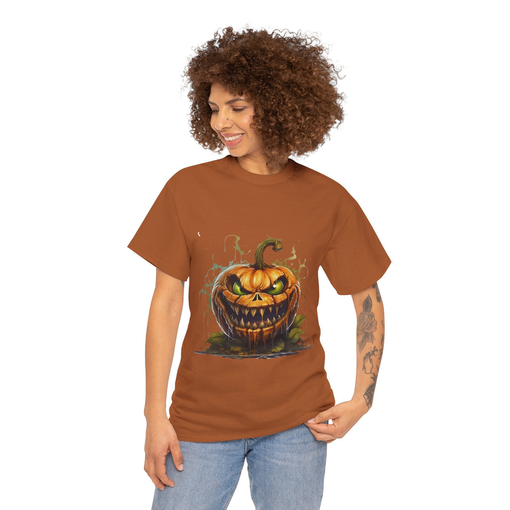 Spooky Pumpkin, Horror Graphic Tee, Unisex Cotton Shirt, Halloween Costume, Horror Movie Gift, Spooky T-Shirt, Horror Fan Apparel